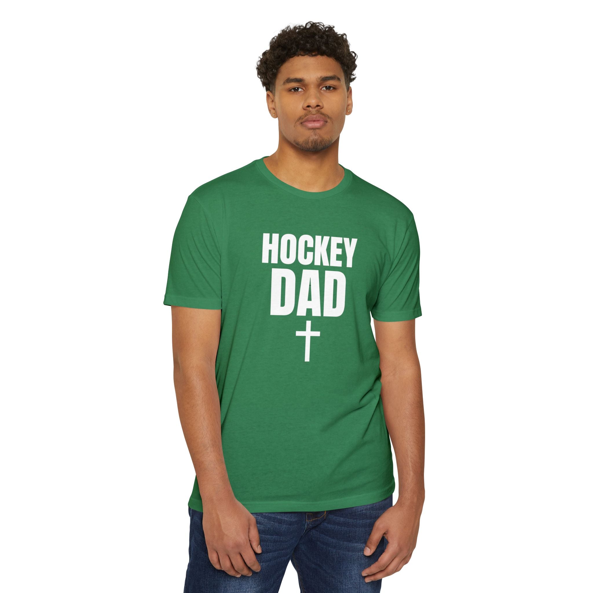 Hockey Dad T-Shirt — Custom Name & Number Sports Tee