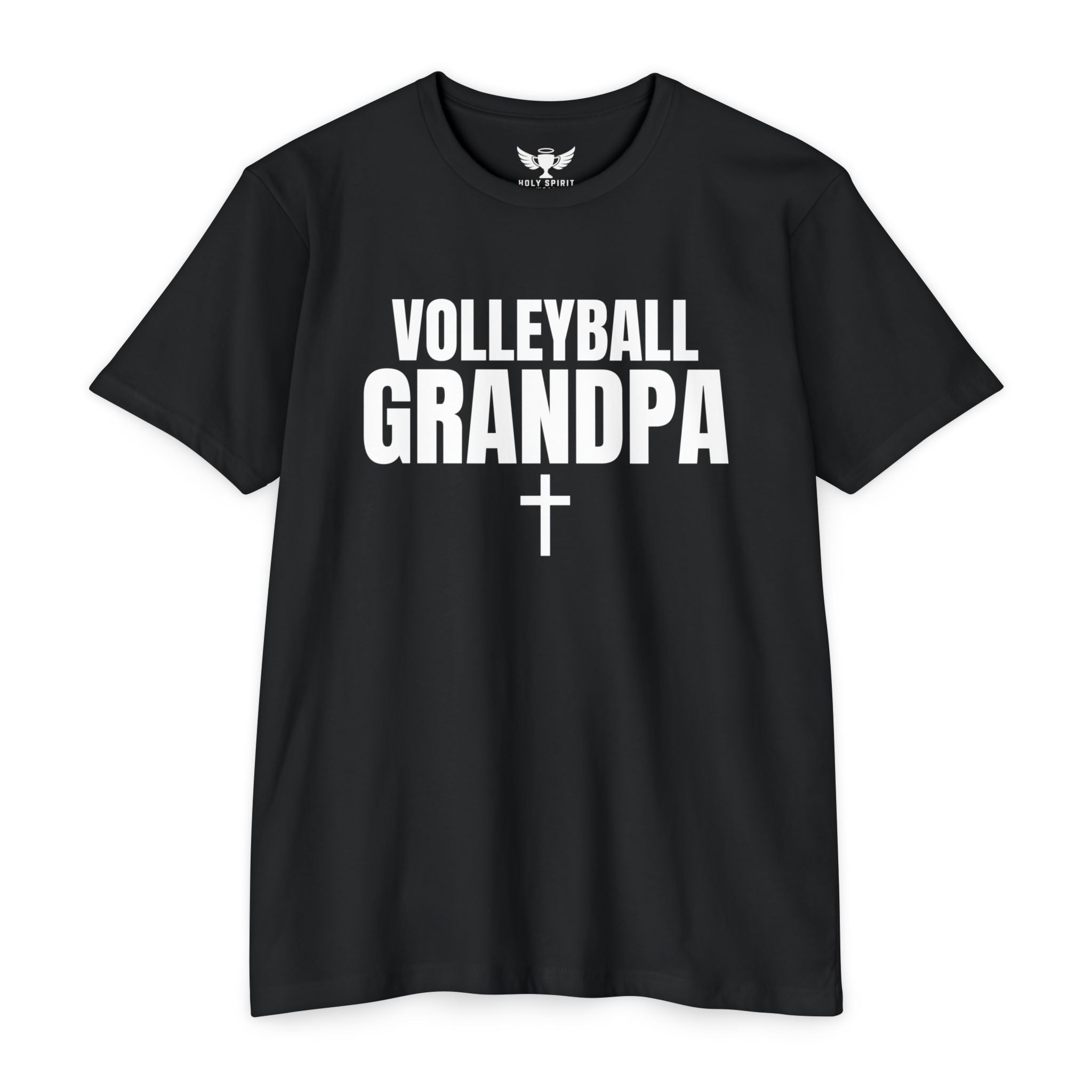 Volleyball Grandpa T-Shirt — Custom Name & Number Sports Tee