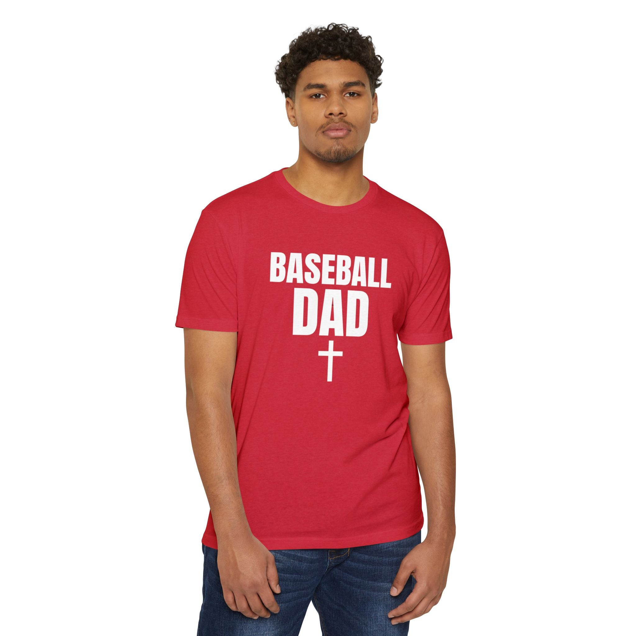 Baseball Dad T-Shirt — Custom Back Name & Number