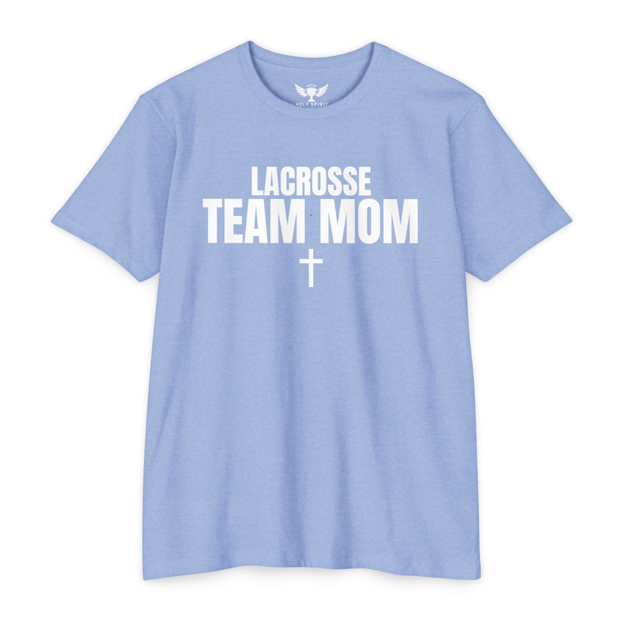 Lacrosse Team Mom T-Shirt — Custom Name & Number Sports Tee