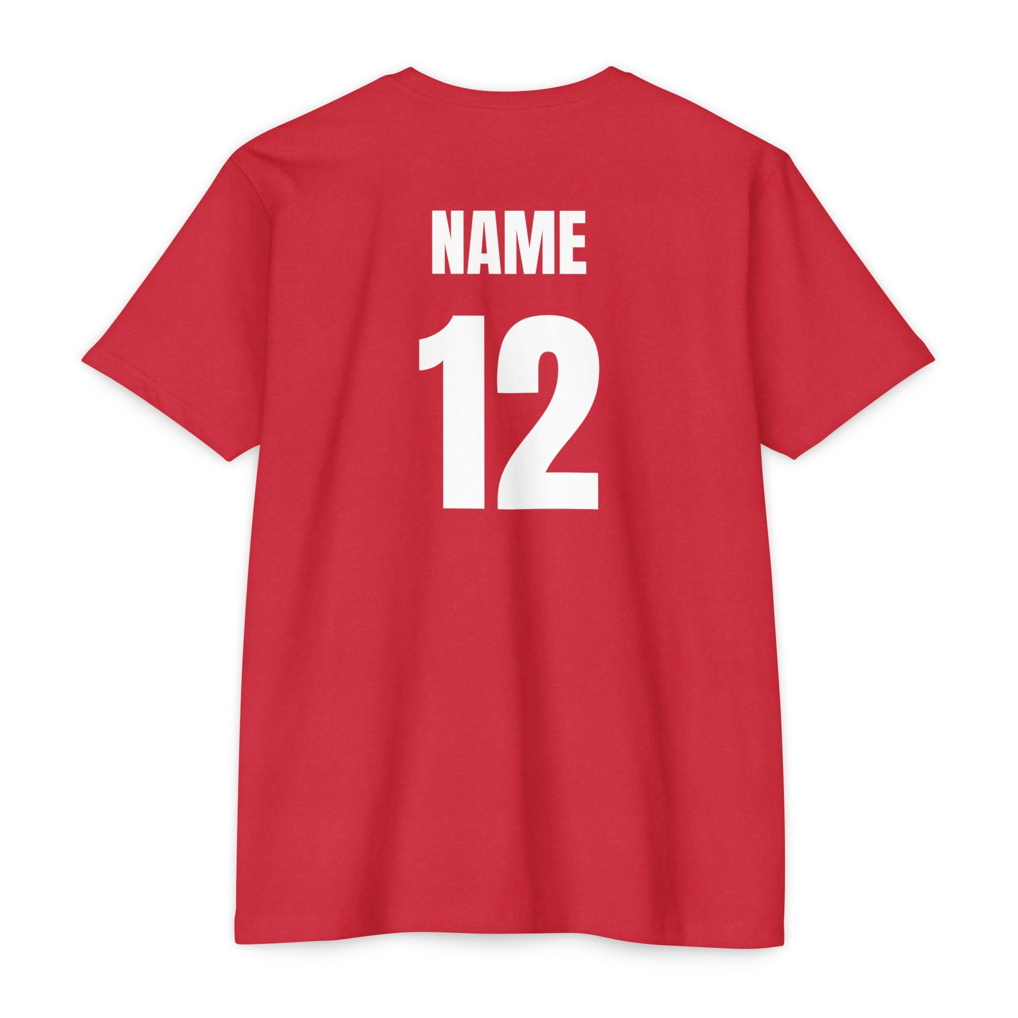 Football Player T-Shirt — Personalized Back Number & Name
