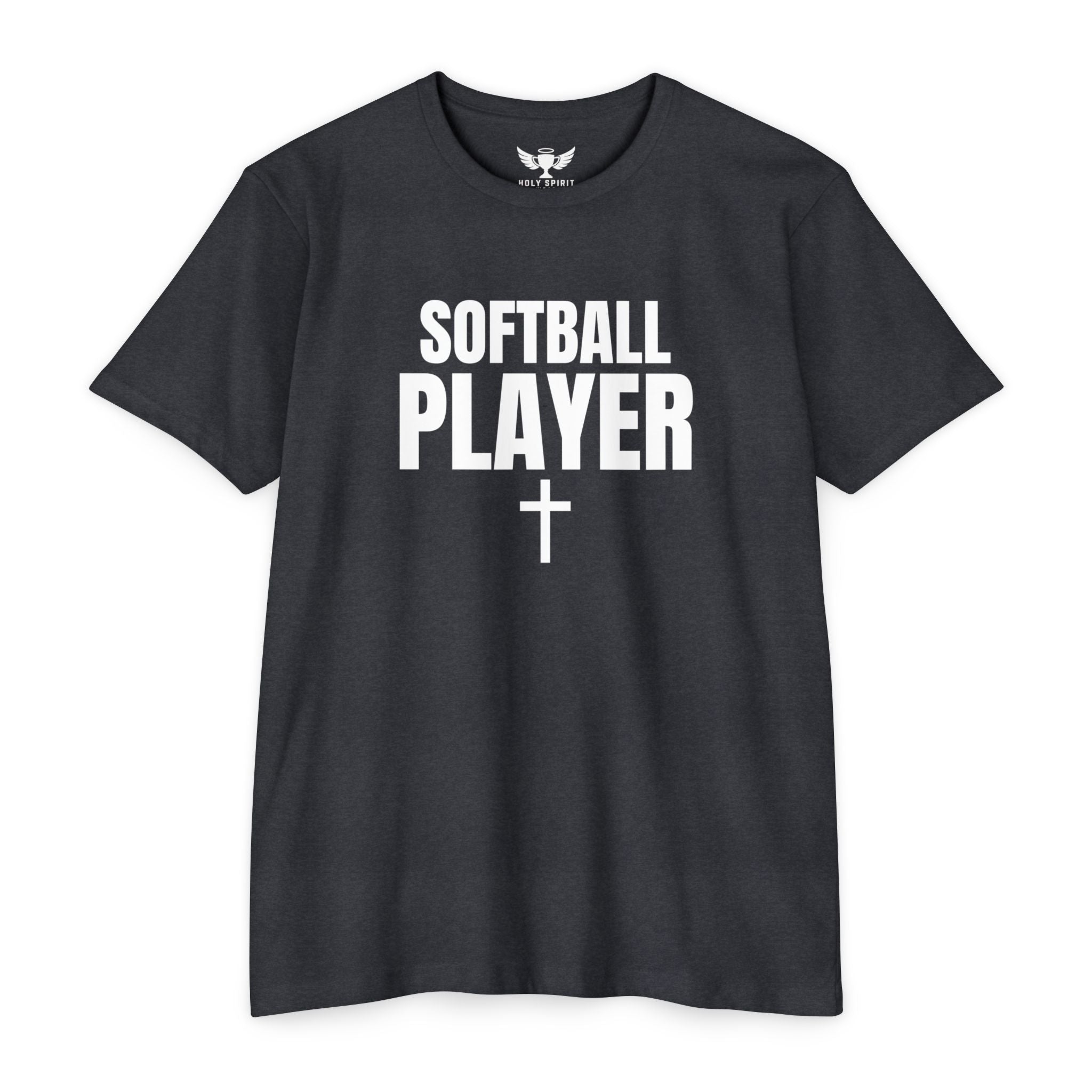 Softball Player T-Shirt — Custom Back Name & Number