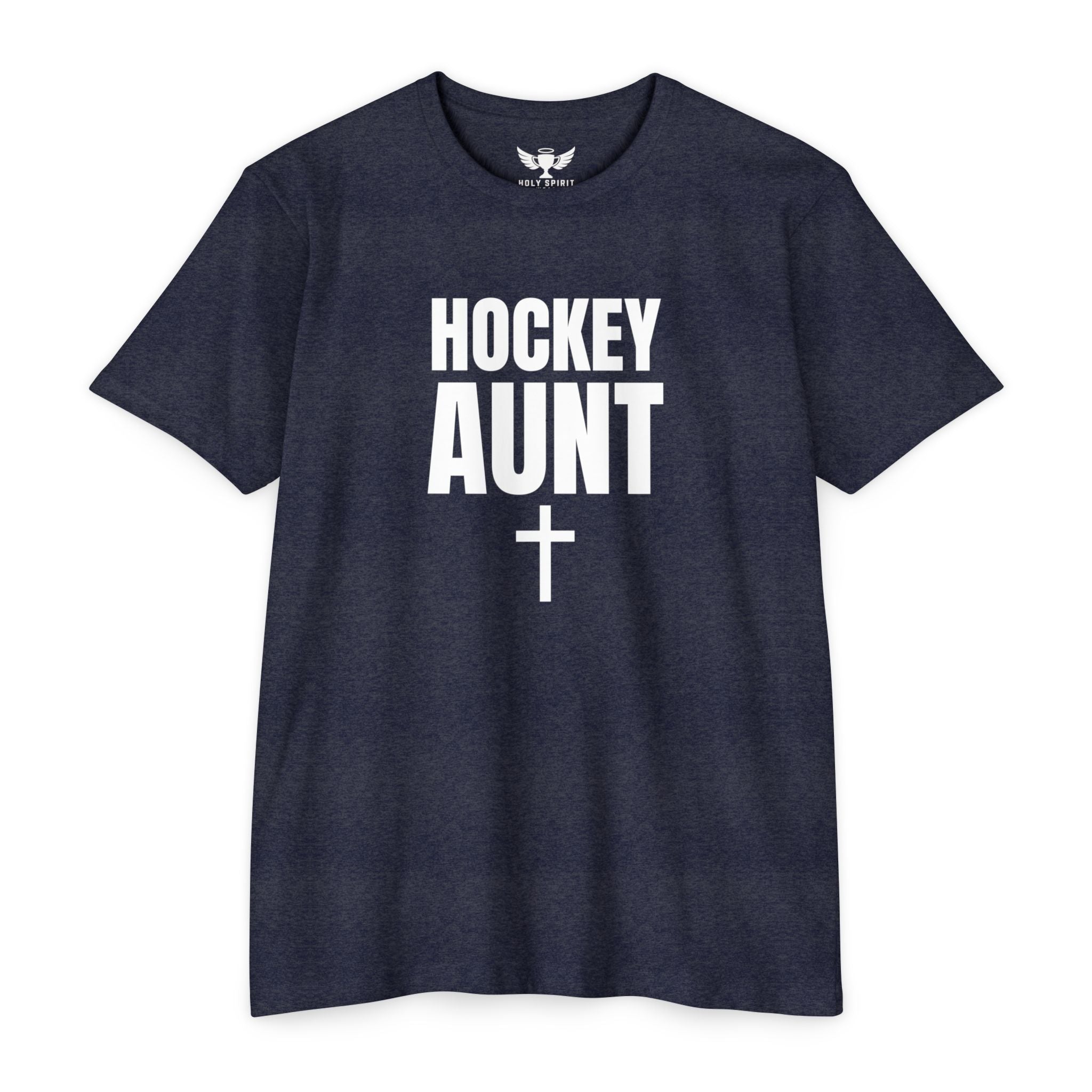 Hockey Aunt T-Shirt — Personalized Back Number Jersey with Cross