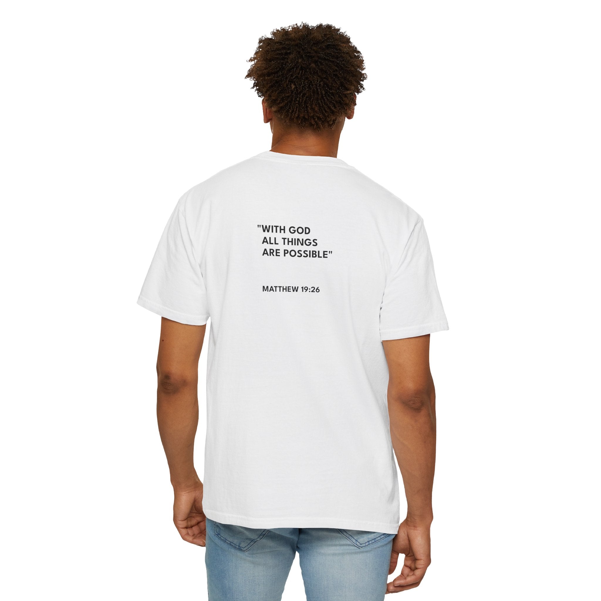 Matthew 19:26 Unisex Logo Casual T-Shirt