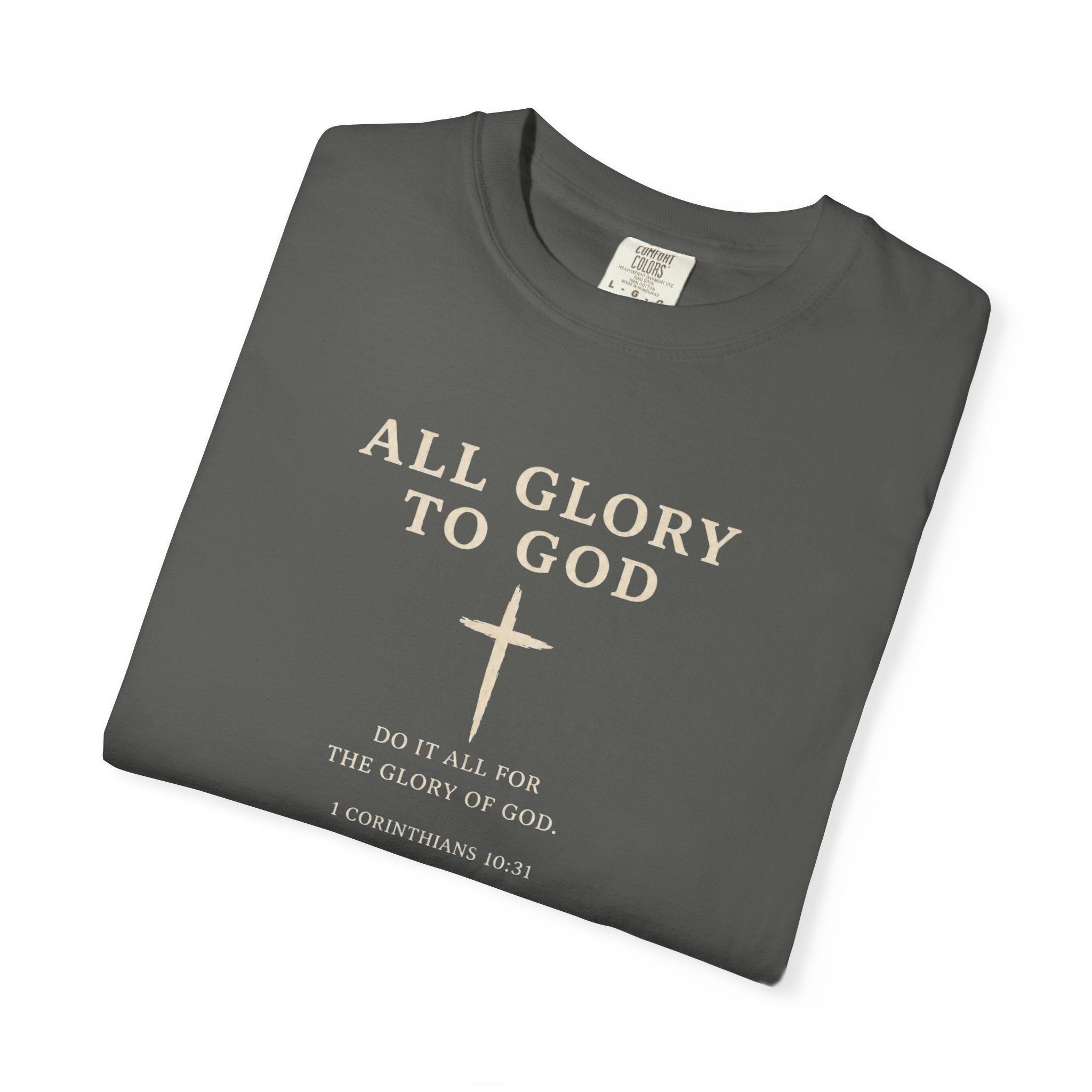 All Glory To God - Blank Back Tee — Faith-Based Athletic T-Shirt