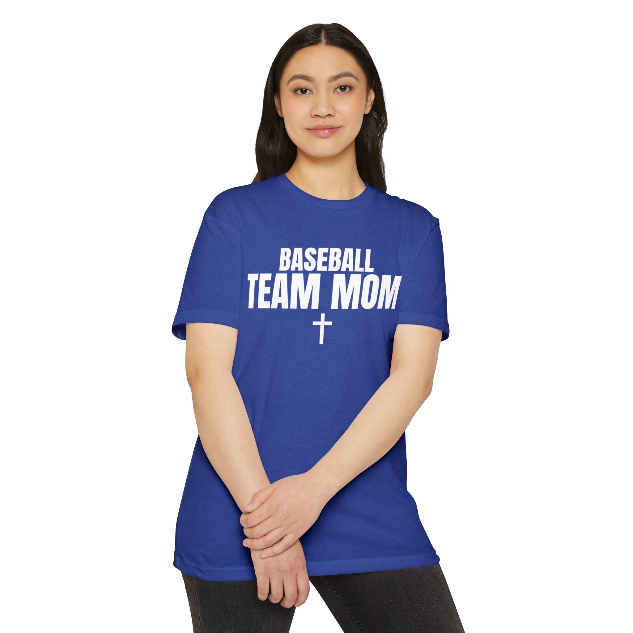 Baseball Team Mom T-Shirt — Custom Back Name & Number
