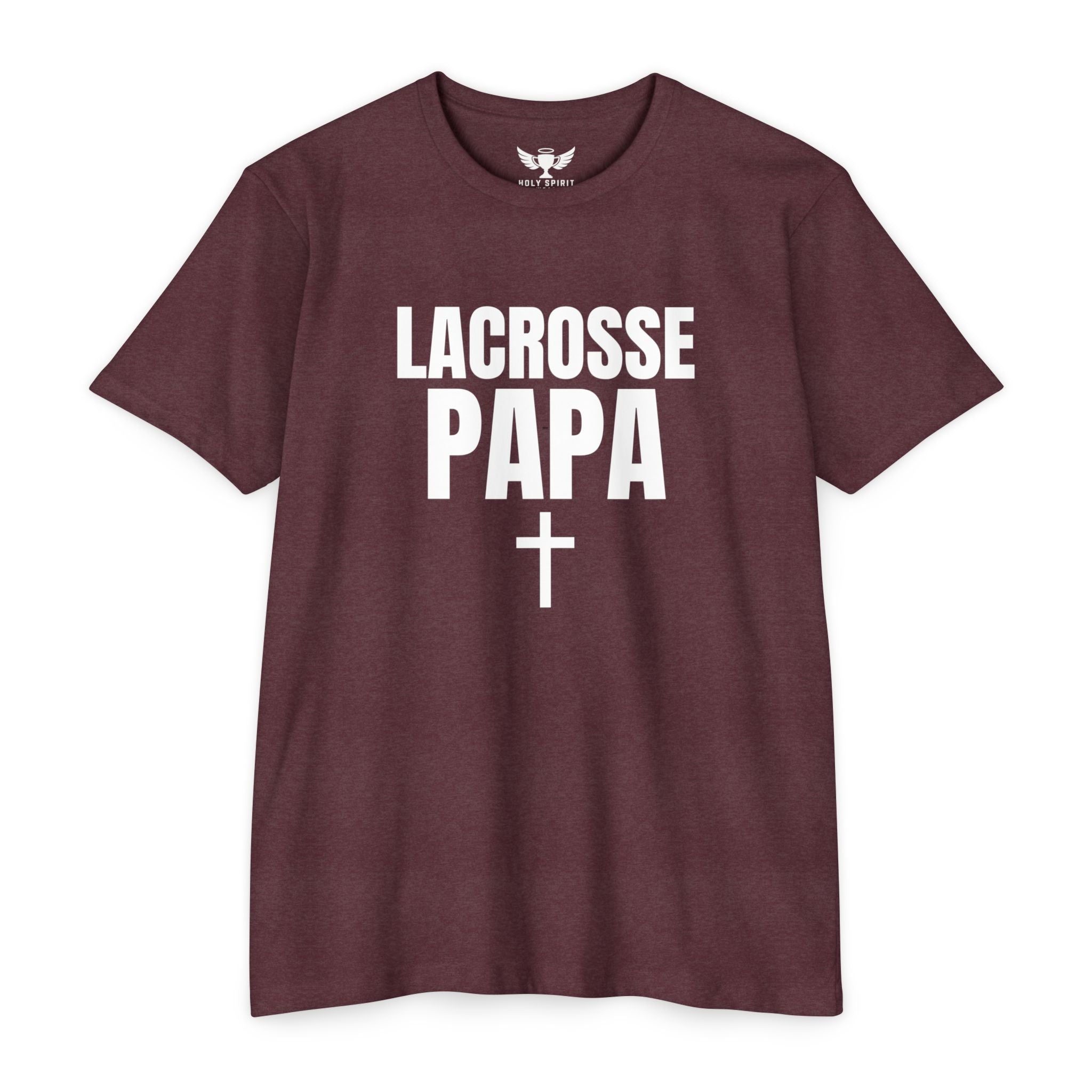 Lacrosse Papa T‑Shirt — Custom Name & Number Sports Tee