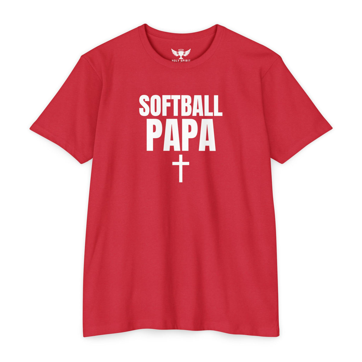 Softball Papa T-Shirt — Custom Name & Number