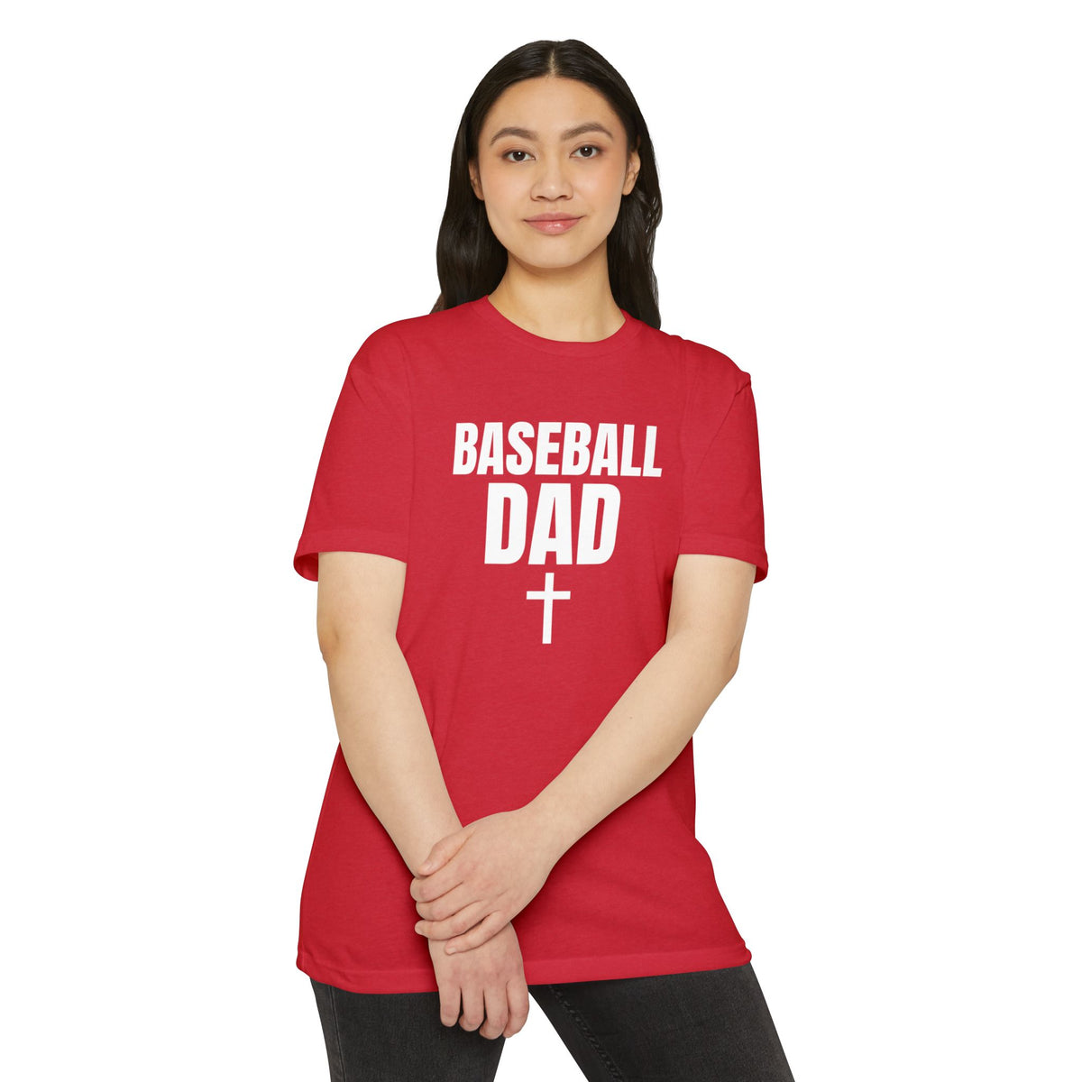 Baseball Dad T-Shirt — Custom Back Name & Number
