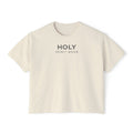 Matthew 19:26 Women's Boxy Tee/Text Logo