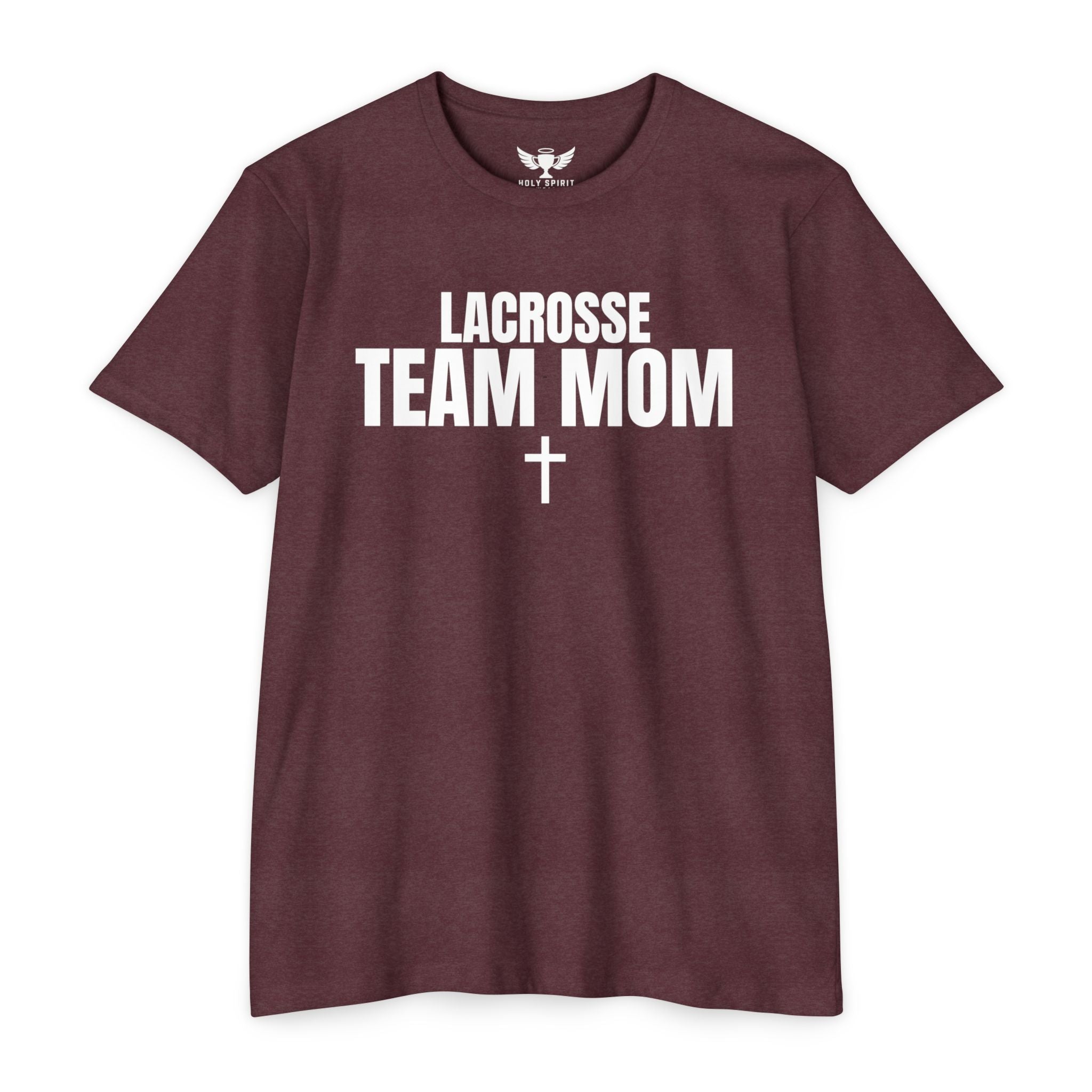 Lacrosse Team Mom T-Shirt — Custom Name & Number Sports Tee
