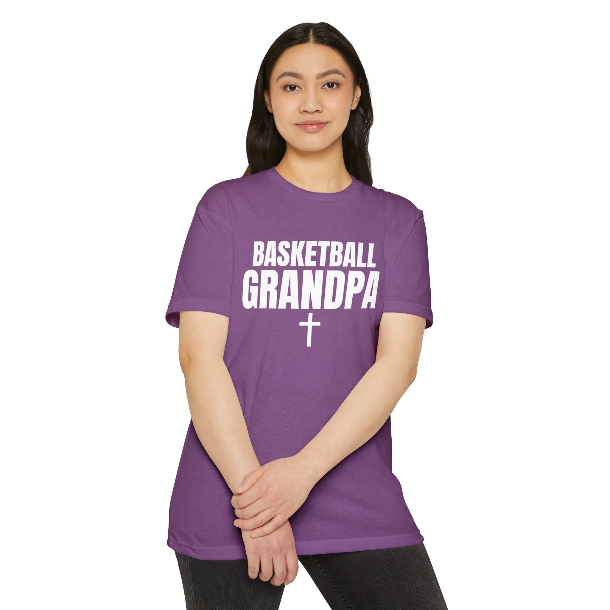 Basketball Grandpa T-Shirt — Custom Back Name & Number