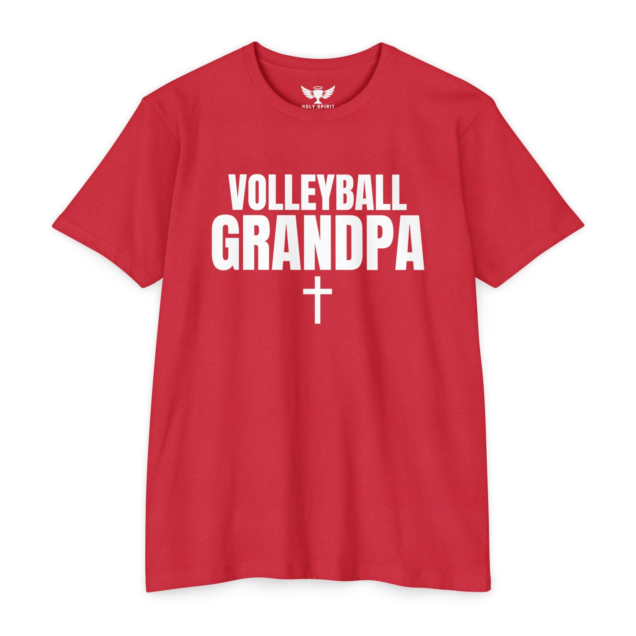 Volleyball Grandpa T-Shirt — Custom Name & Number Sports Tee