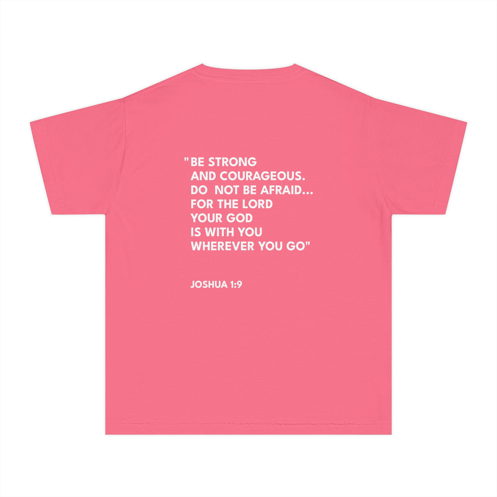 Joshua 1:9 Youth Tee/Text Logo