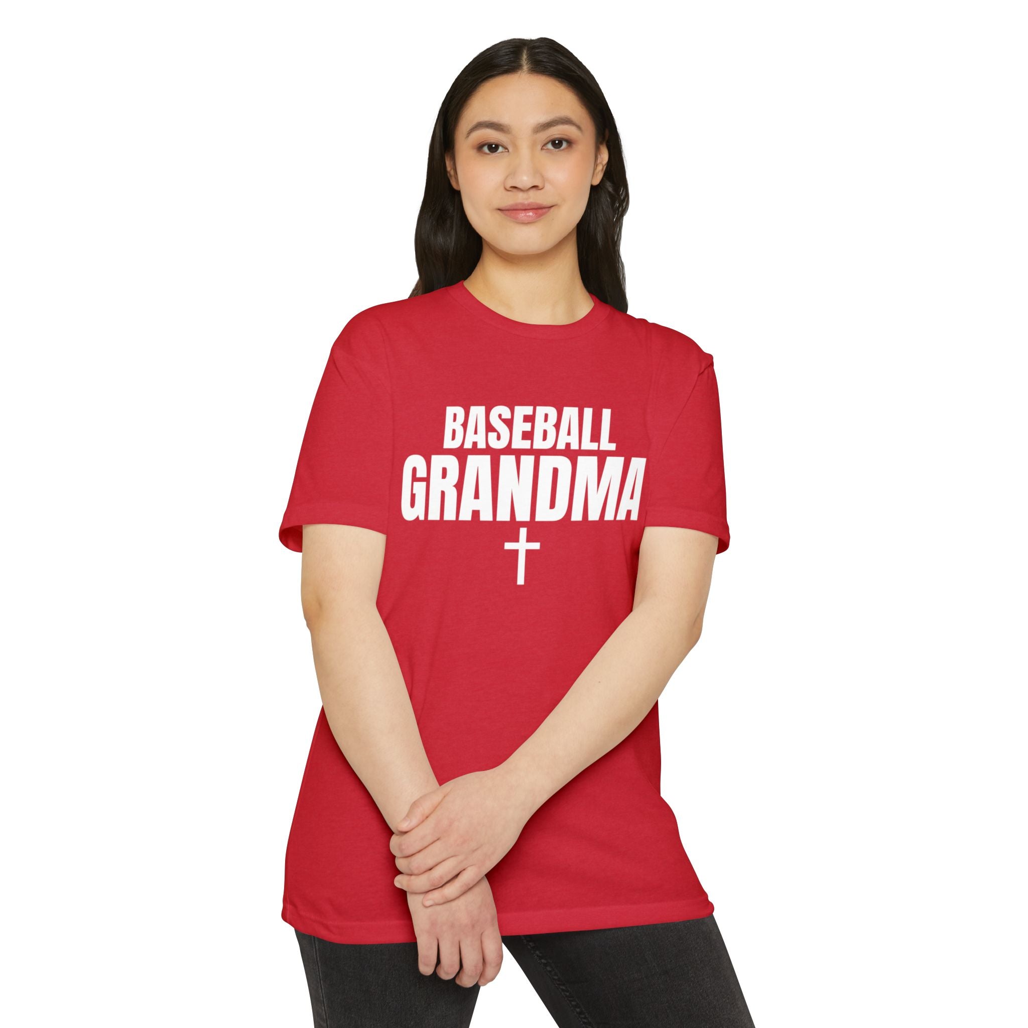 Baseball Grandma T-Shirt — Custom Back Name & Number