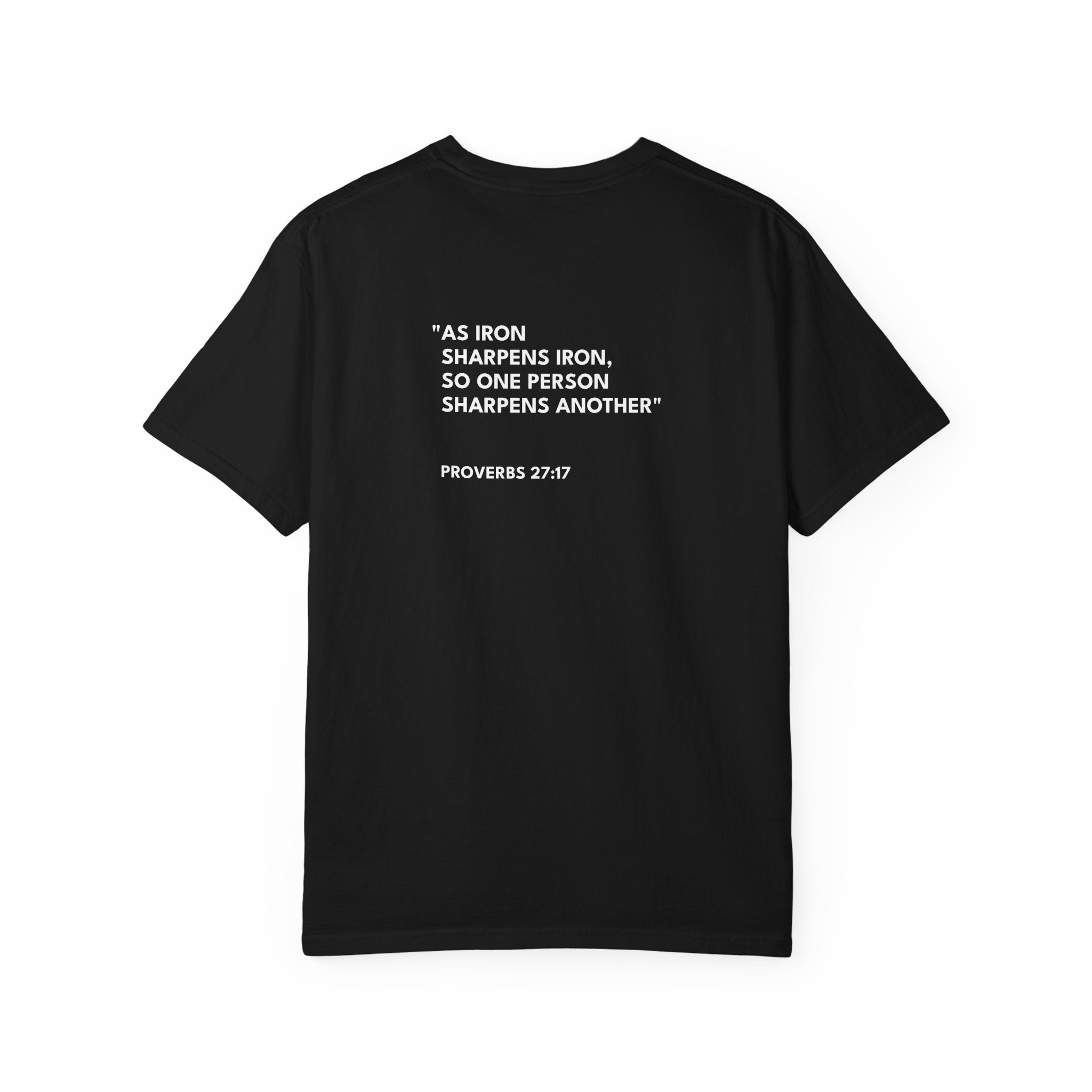 Proverbs 27:17 Text Logo - Unisex Casual T-Shirt