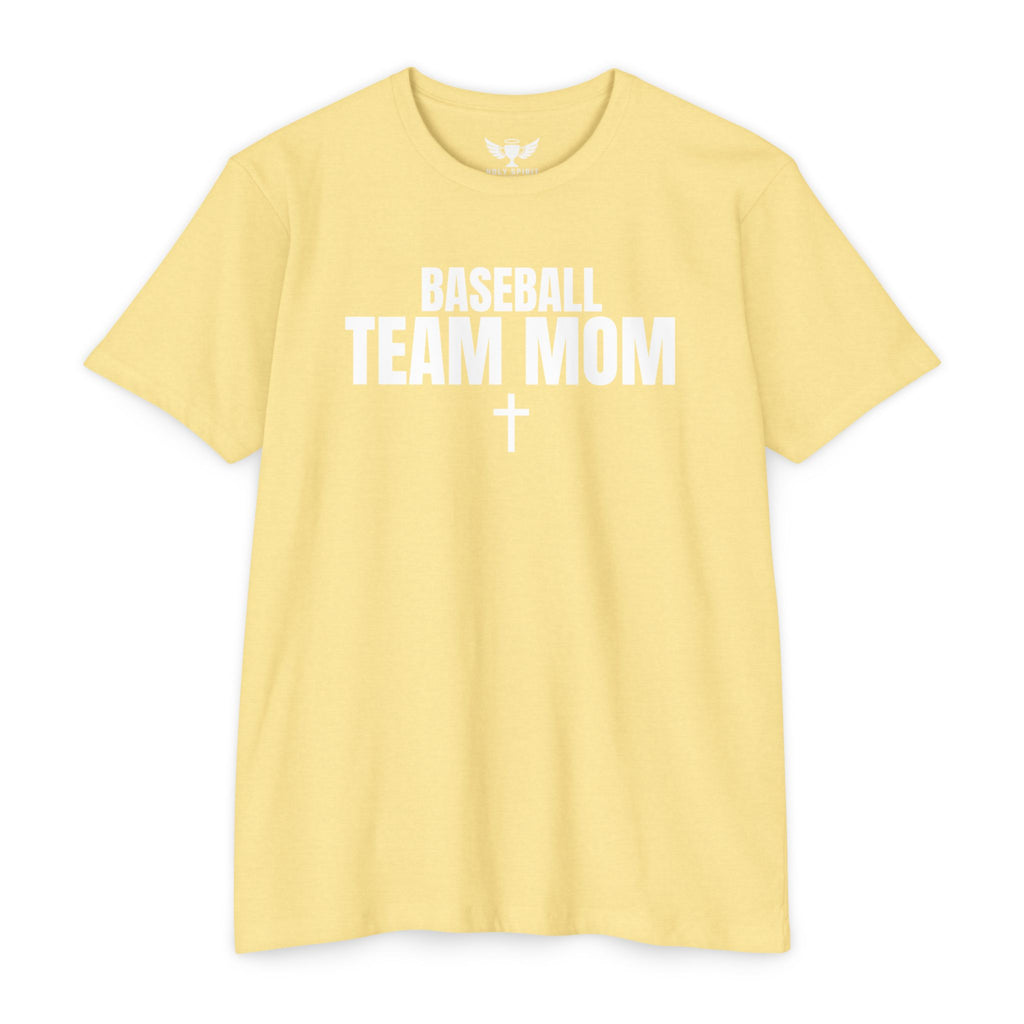 Baseball Team Mom T-Shirt — Custom Back Name & Number