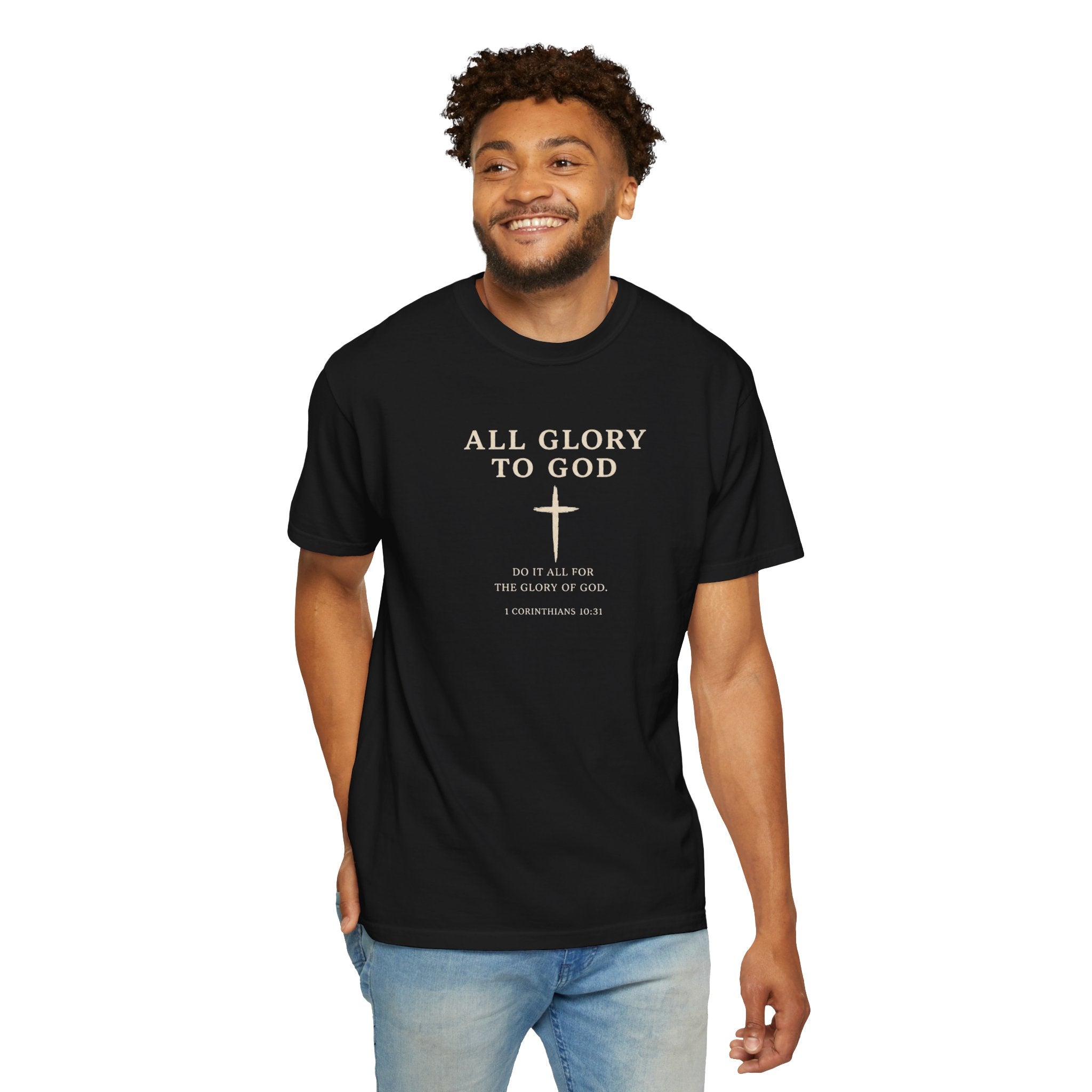 All Glory To God - Blank Back Tee — Faith-Based Athletic T-Shirt
