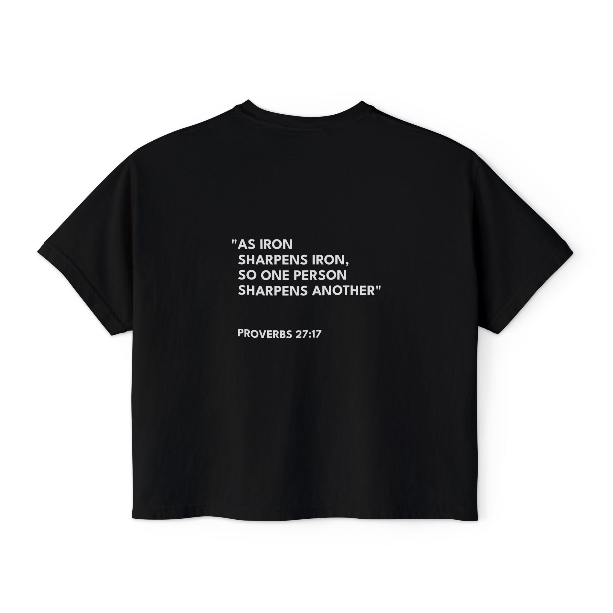 Proverbs 27:17 Women's Logo Boxy Tee