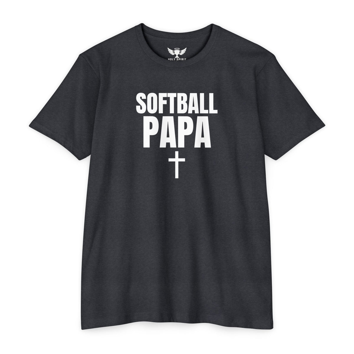 Softball Papa T-Shirt — Custom Name & Number