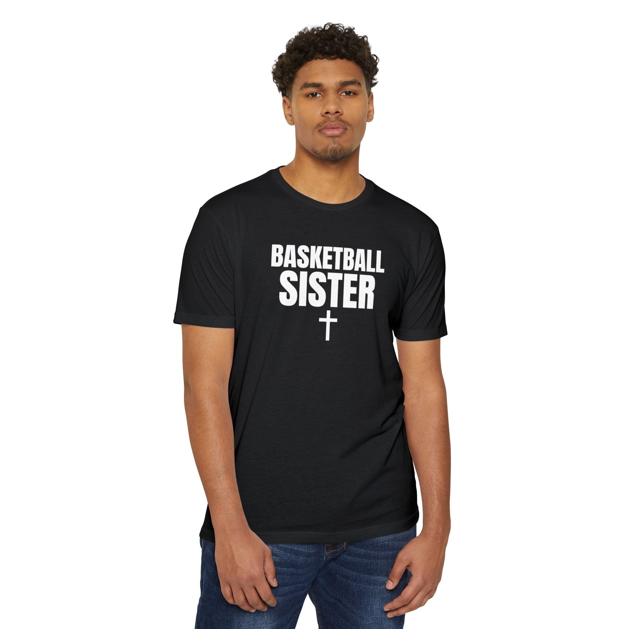 Basketball Sister T-Shirt — Custom Back Name & Number