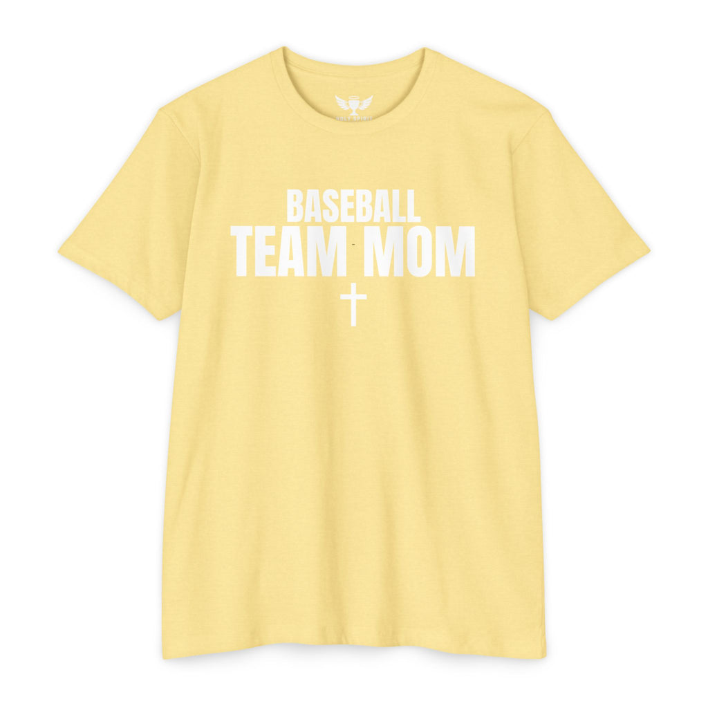 Baseball Team Mom T-Shirt — Custom Back Name & Number