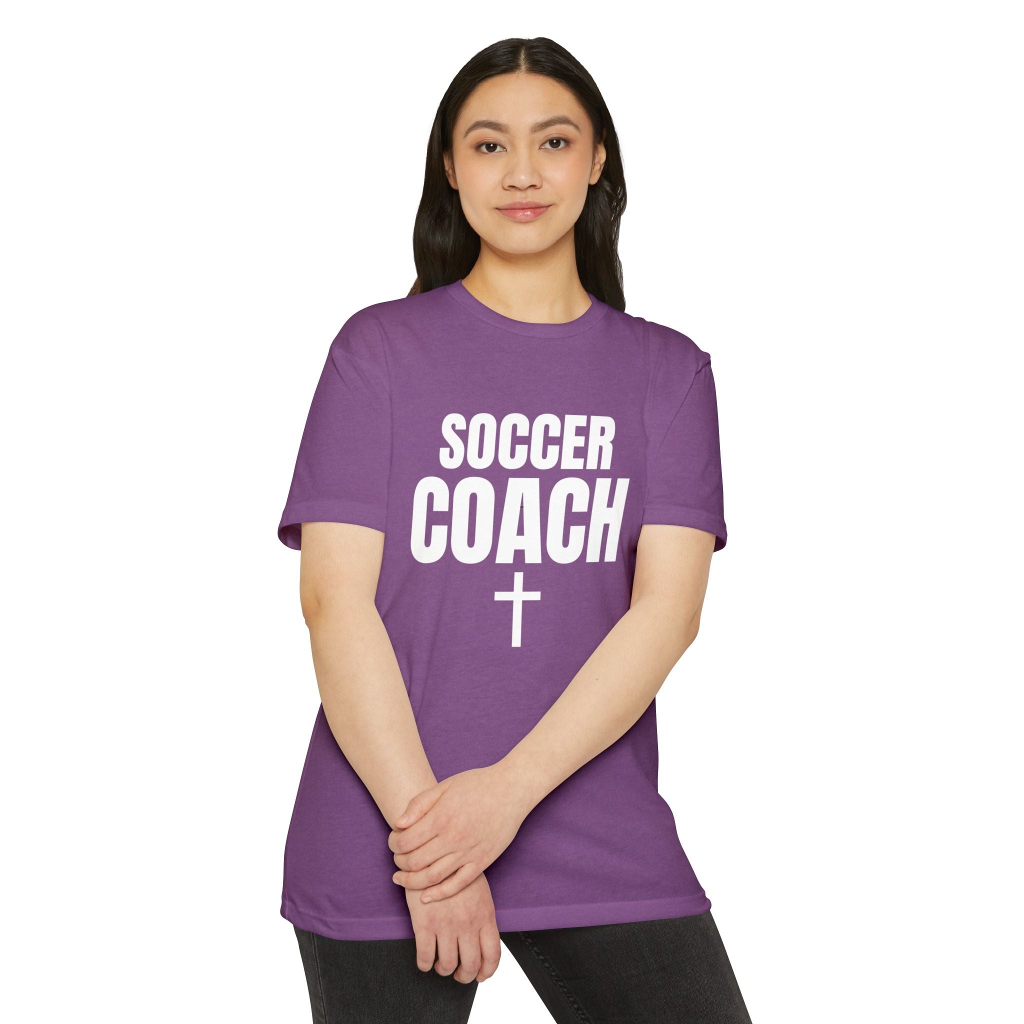 Soccer Coach T-Shirt — Custom Name & Number Sports Tee