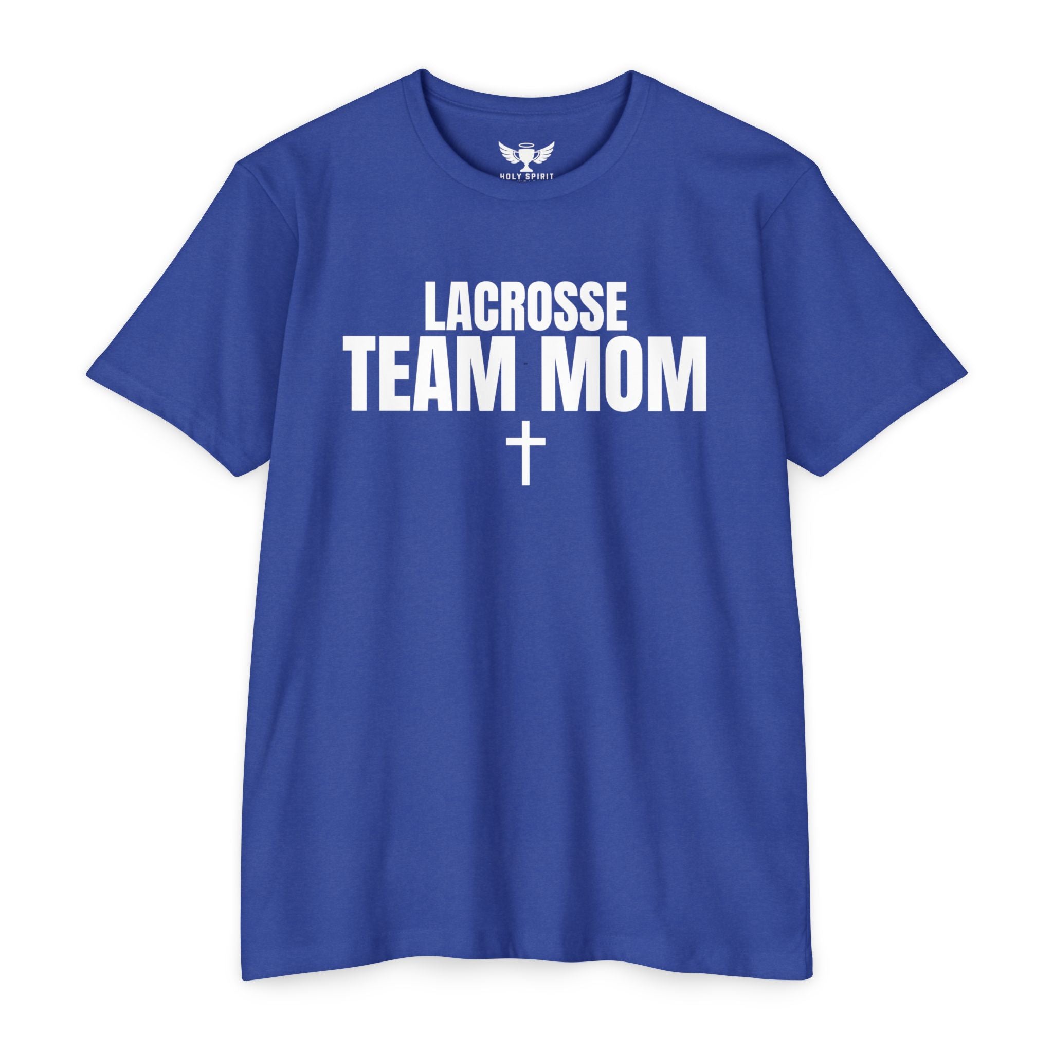 Lacrosse Team Mom T-Shirt — Custom Name & Number Sports Tee