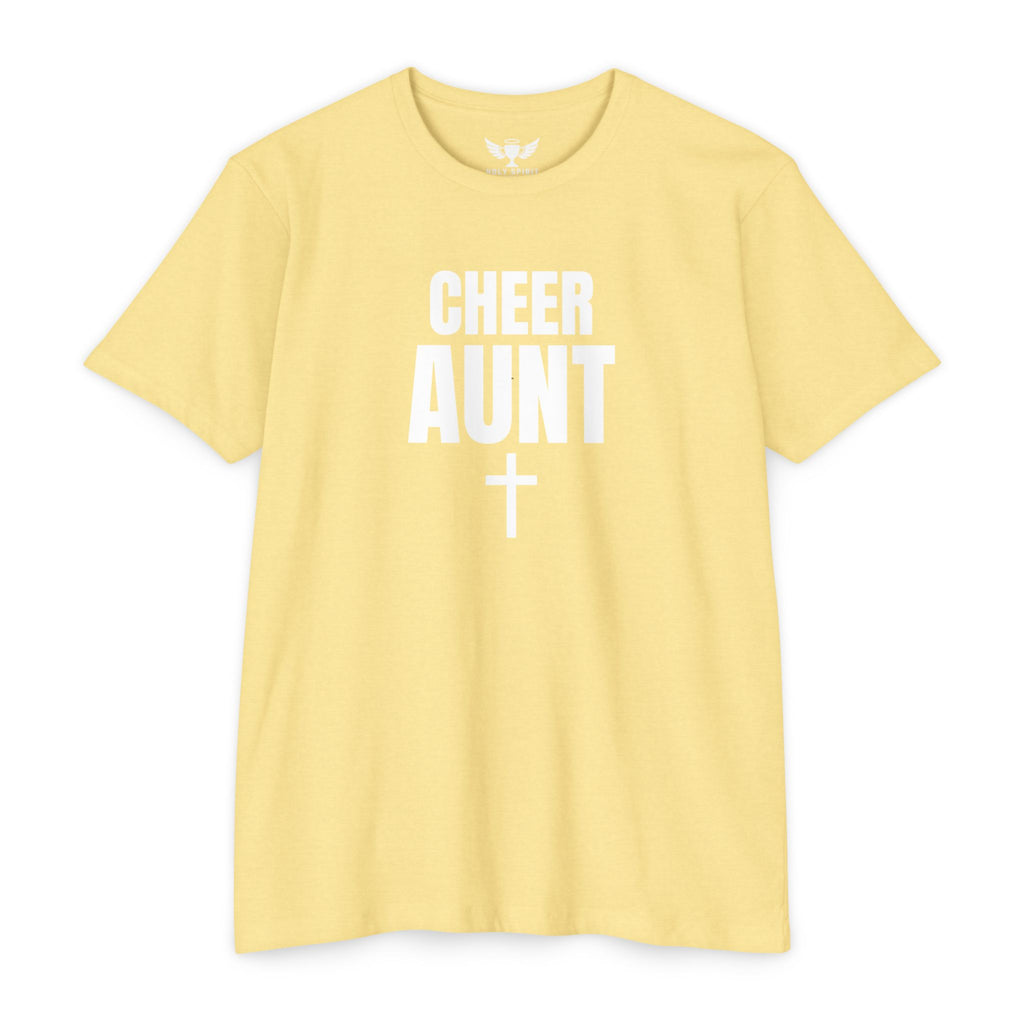 Cheer Aunt T-Shirt — Personalized Back Name & Number