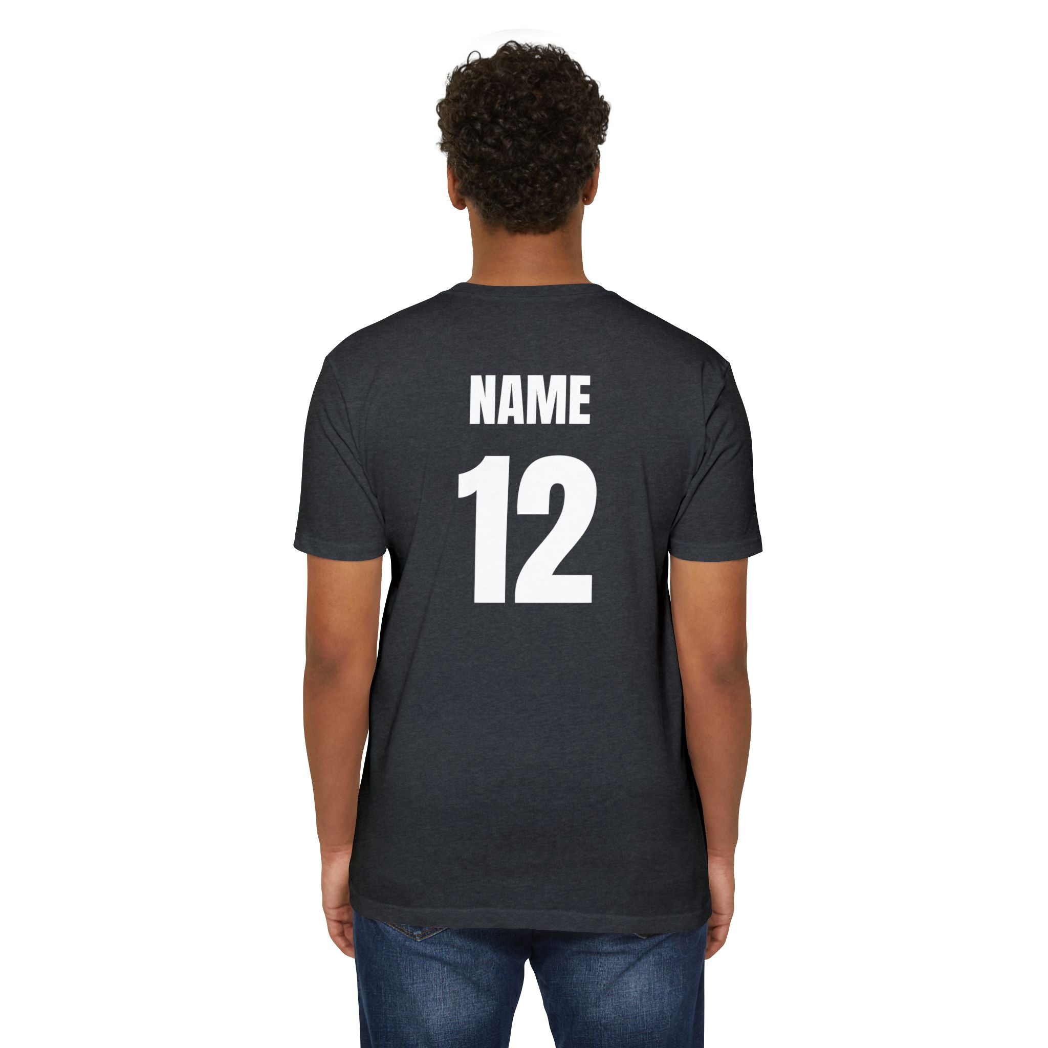 Lacrosse Papa T‑Shirt — Custom Name & Number Sports Tee