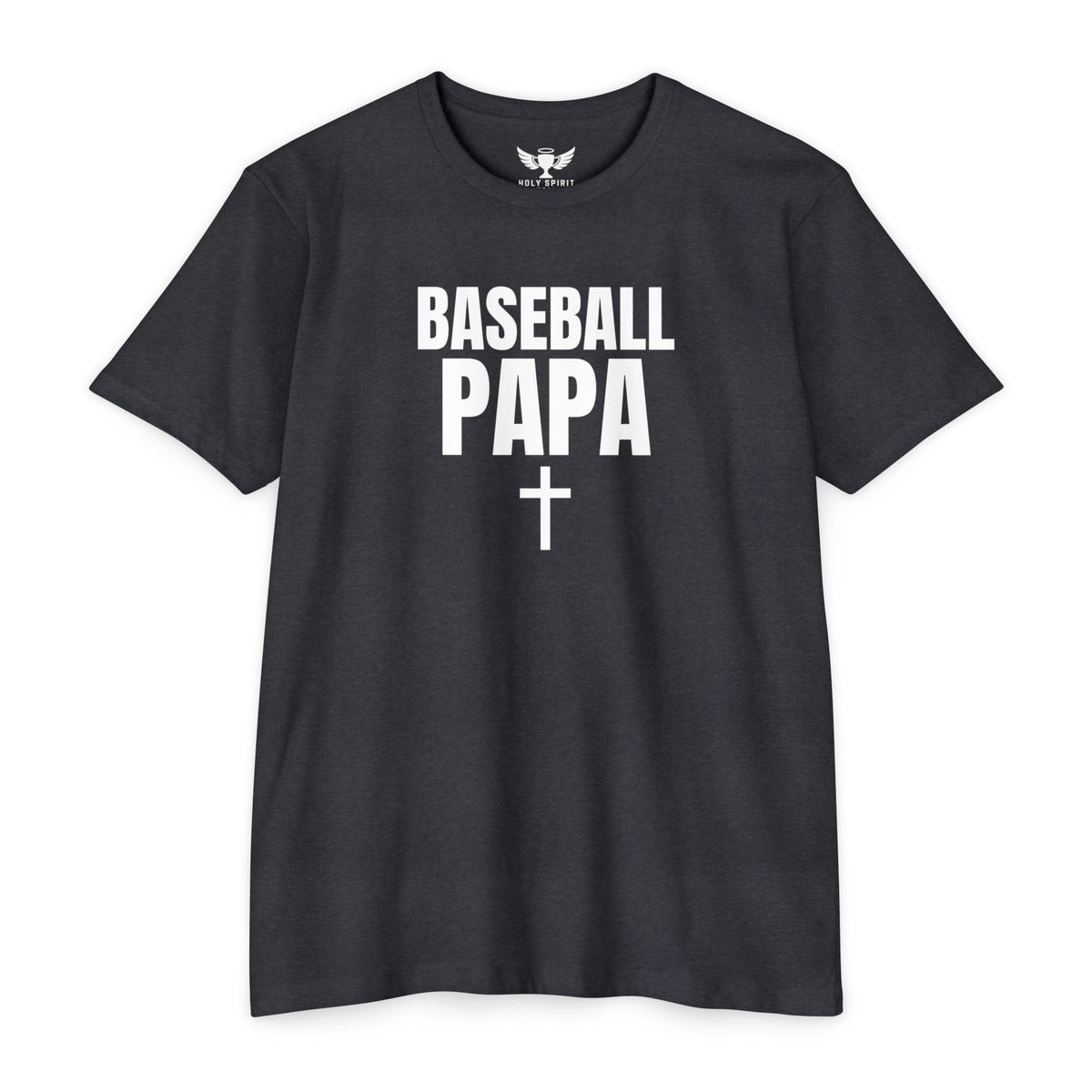 Baseball Papa T-Shirt — Custom Back Name & Number