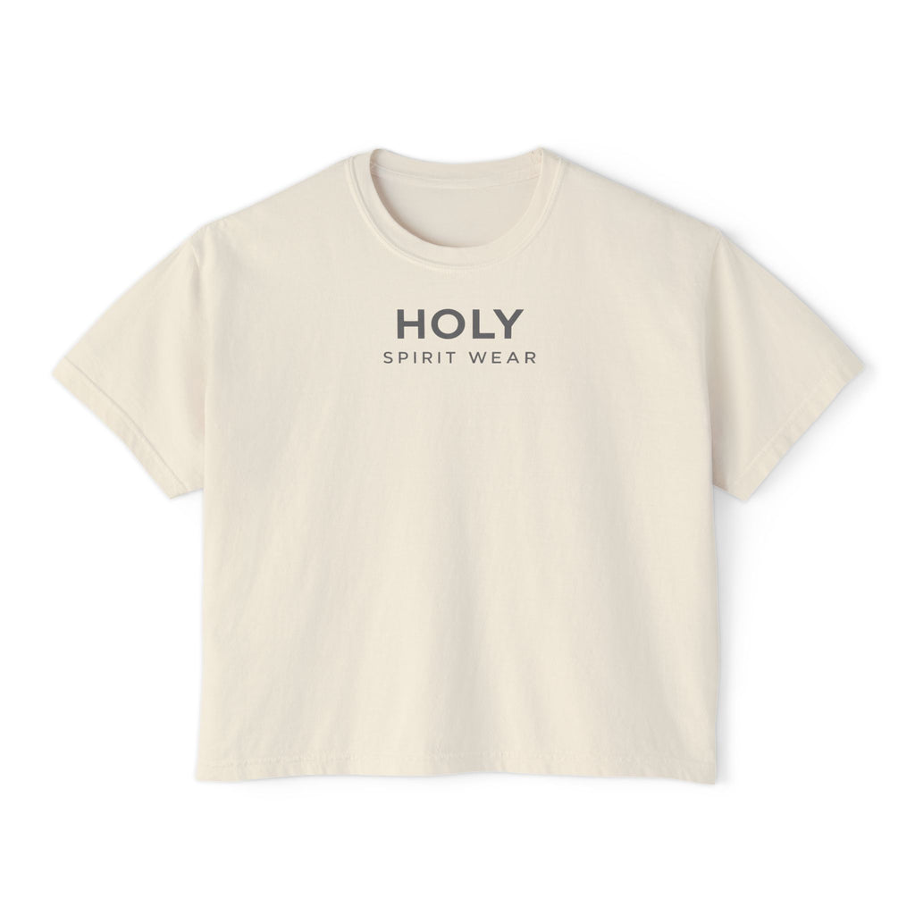 Joshua 1:9 Women's Boxy Tee/Text Logo