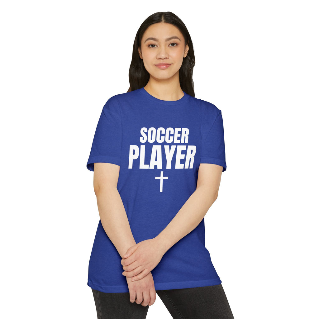 Soccer Player T-Shirt — Custom Name & Number Sports Tee