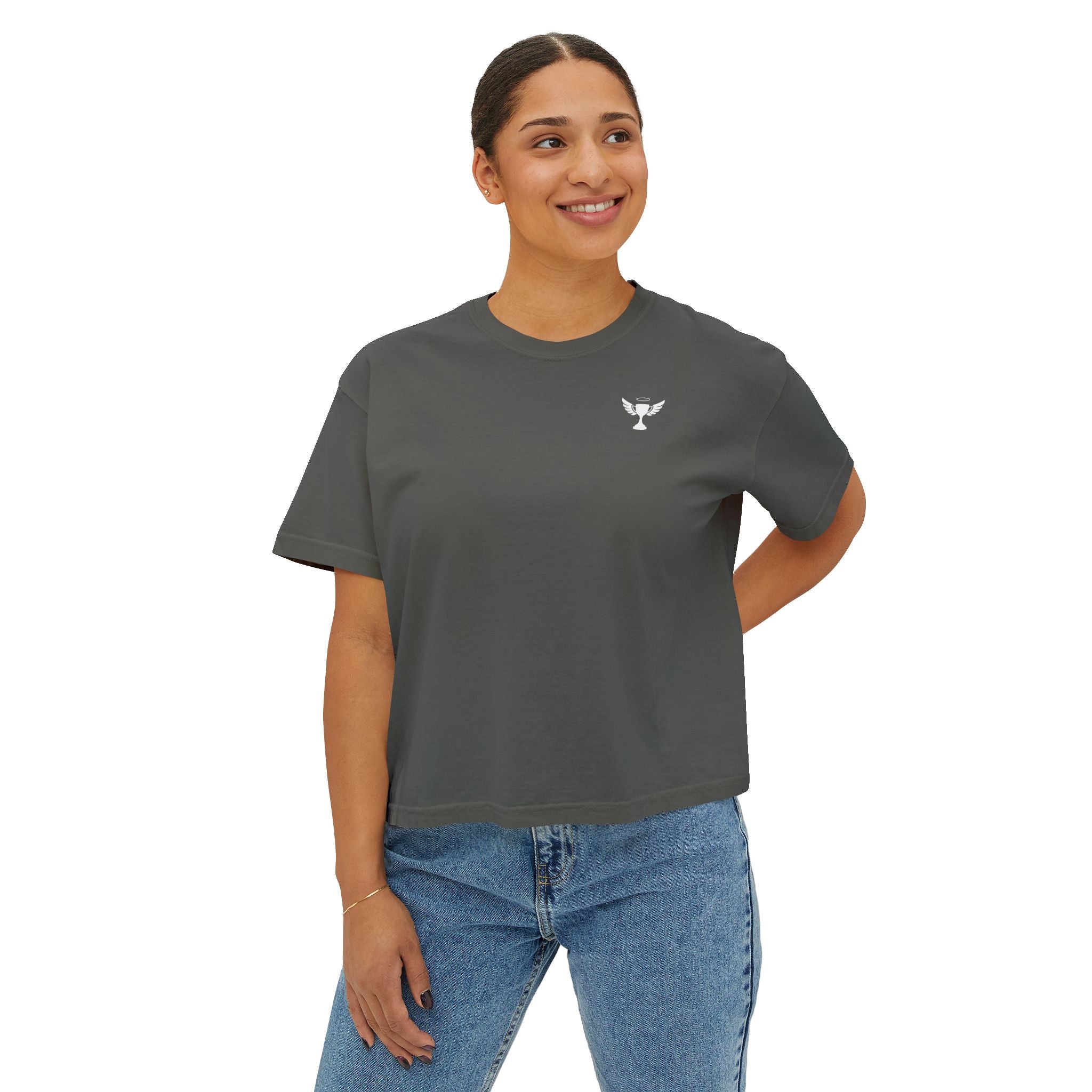 Philippians 4:13 Women's Logo Boxy Tee