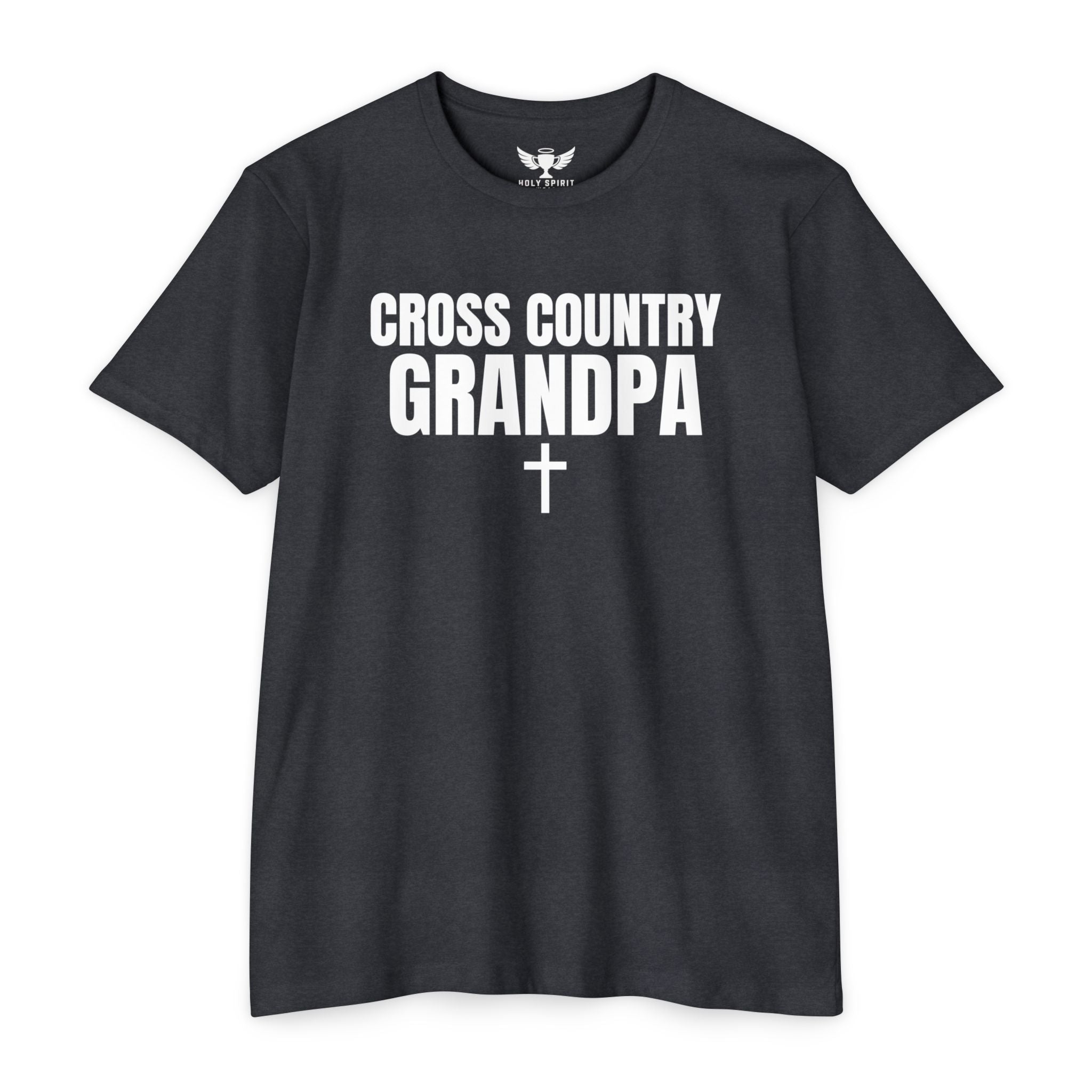 Cross Country Grandpa T-Shirt — Personalized Back Number & Name