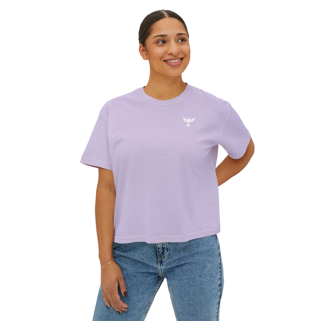 Psalm 144:1 Women's Logo Boxy Tee