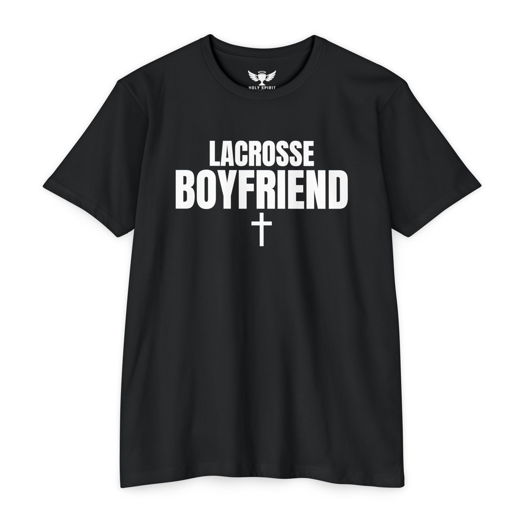 Lacrosse Boyfriend T-Shirt — Custom Name & Number Sports Tee