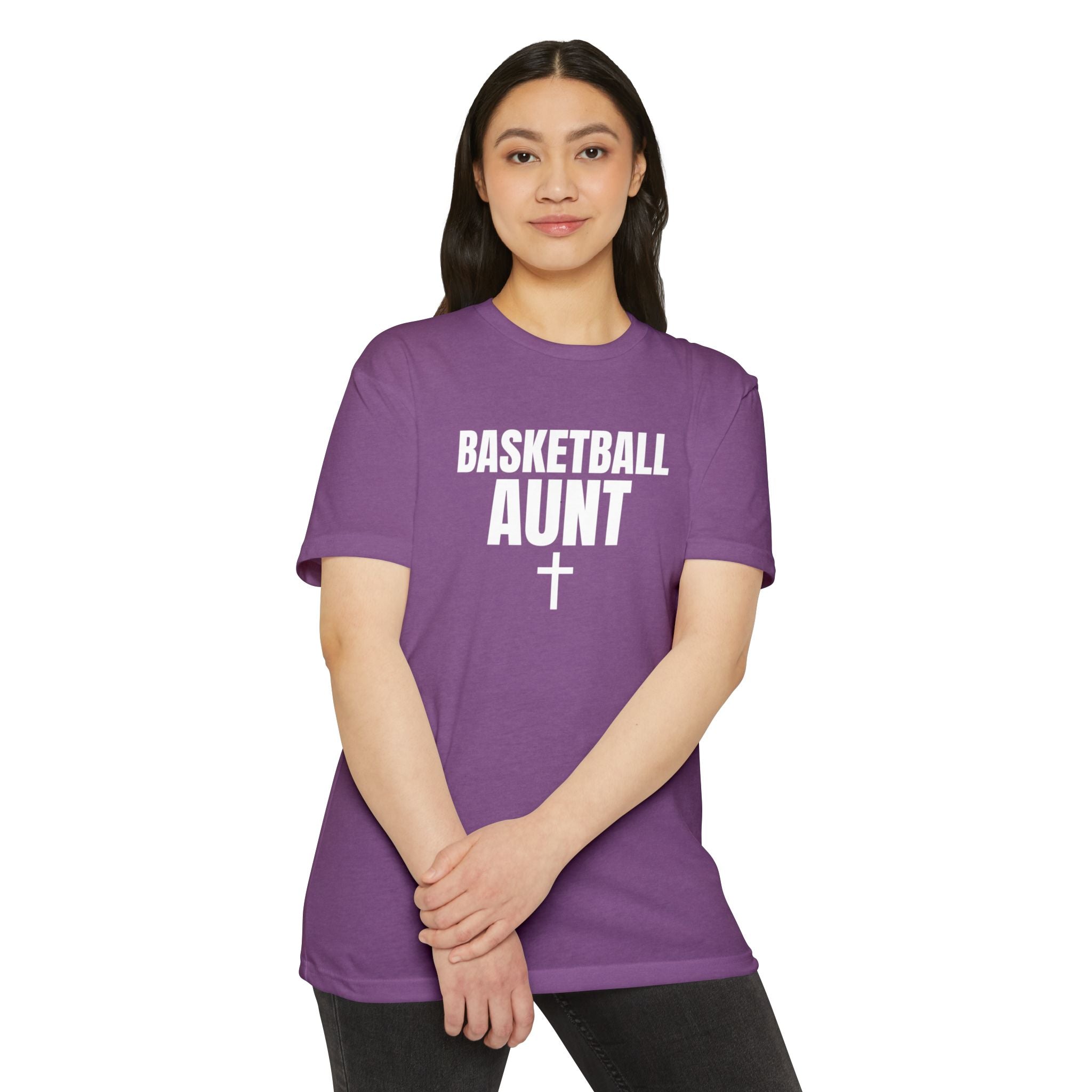 Basketball Aunt T-Shirt — Custom Back Name & Number