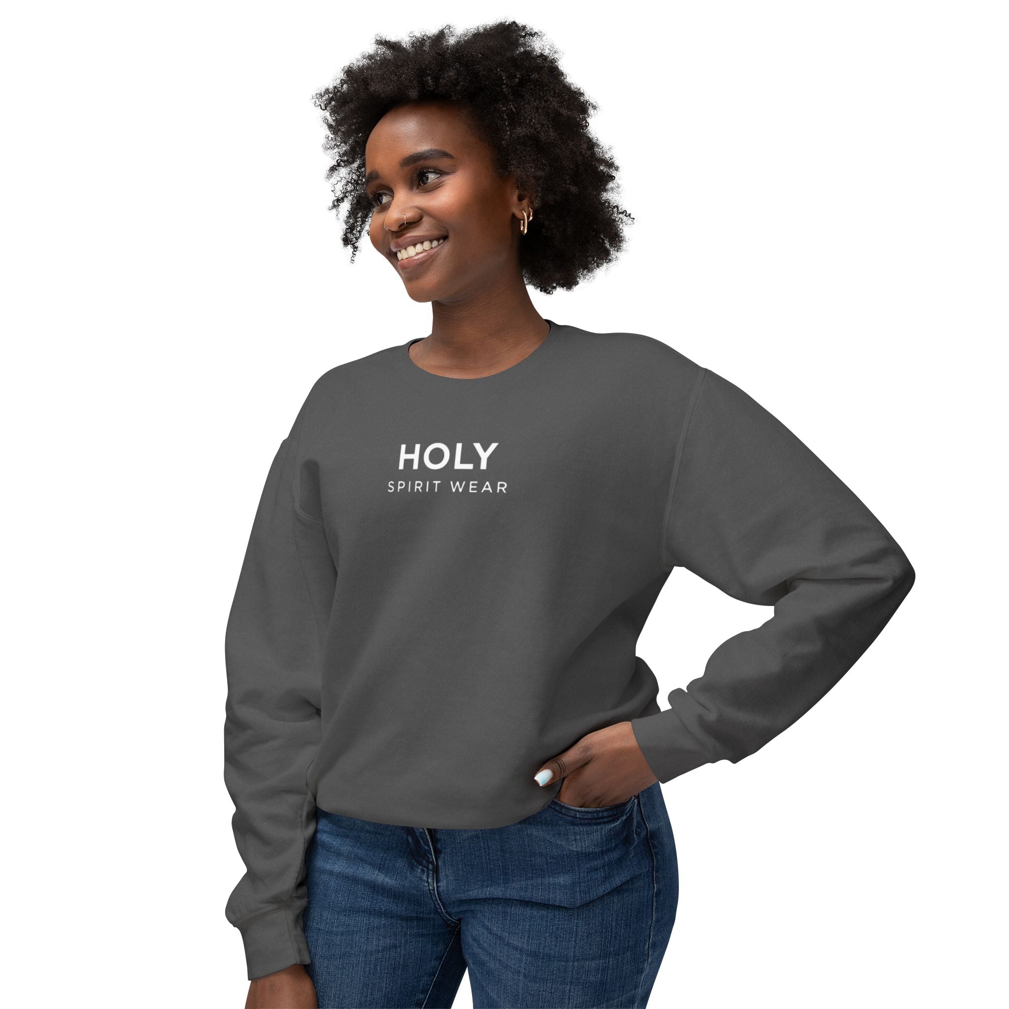 Proverbs 27:17 Text Logo Crewneck Sweatshirt