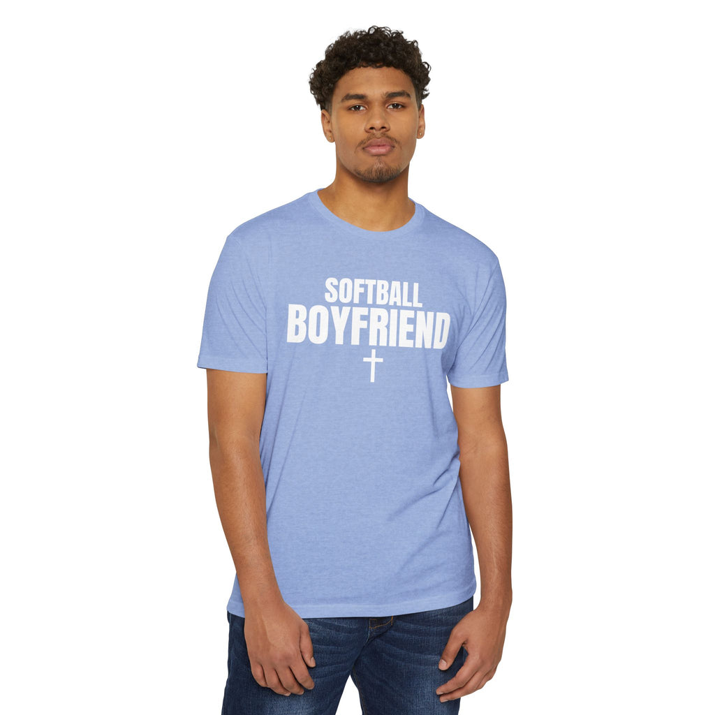 Softball Boyfriend T-Shirt — Custom Back Name & Number