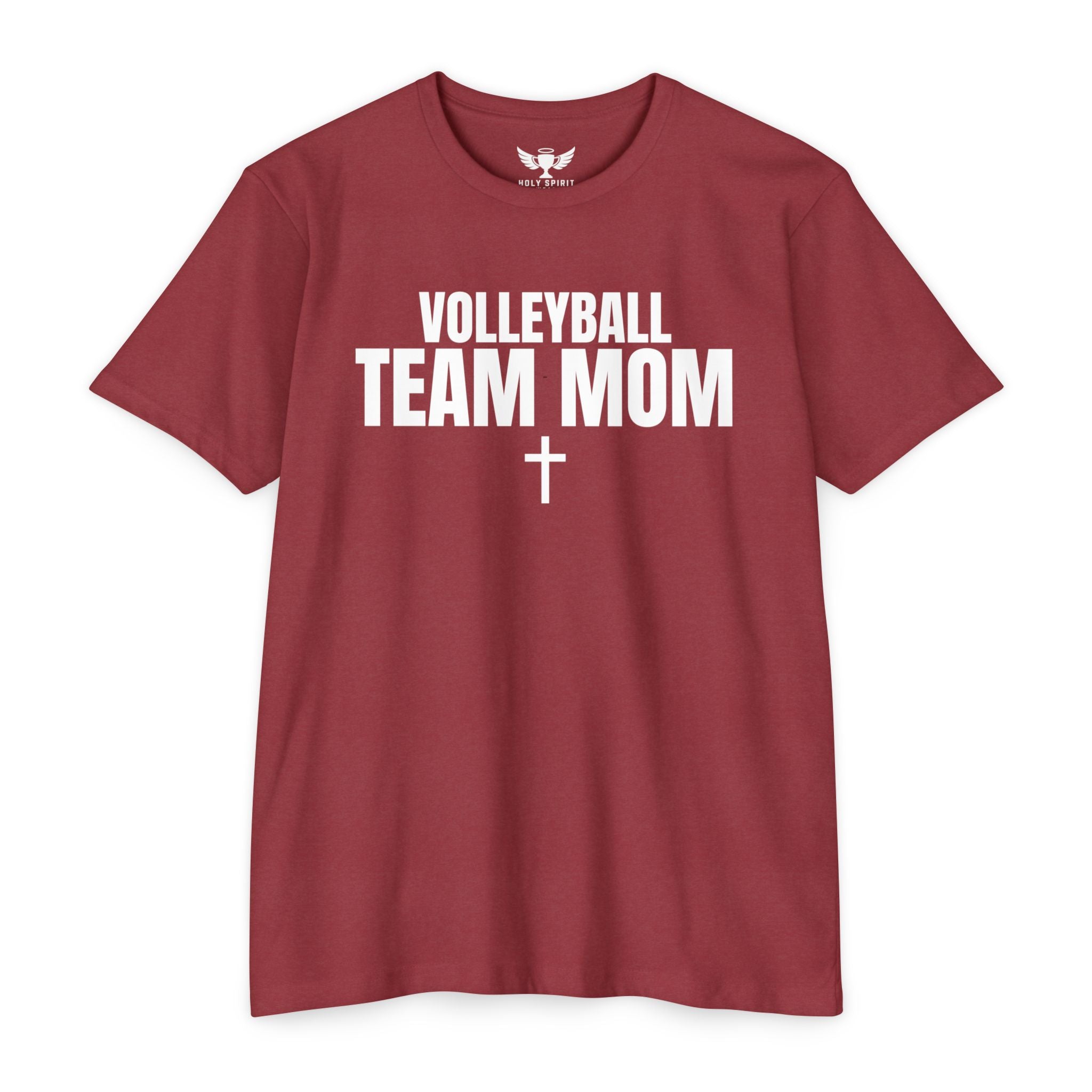 Volleyball Team Mom T-Shirt — Custom Name & Number Sports Tee