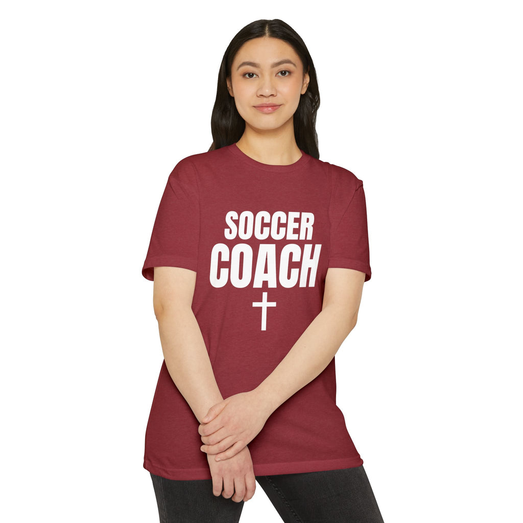 Soccer Coach T-Shirt — Custom Name & Number Sports Tee
