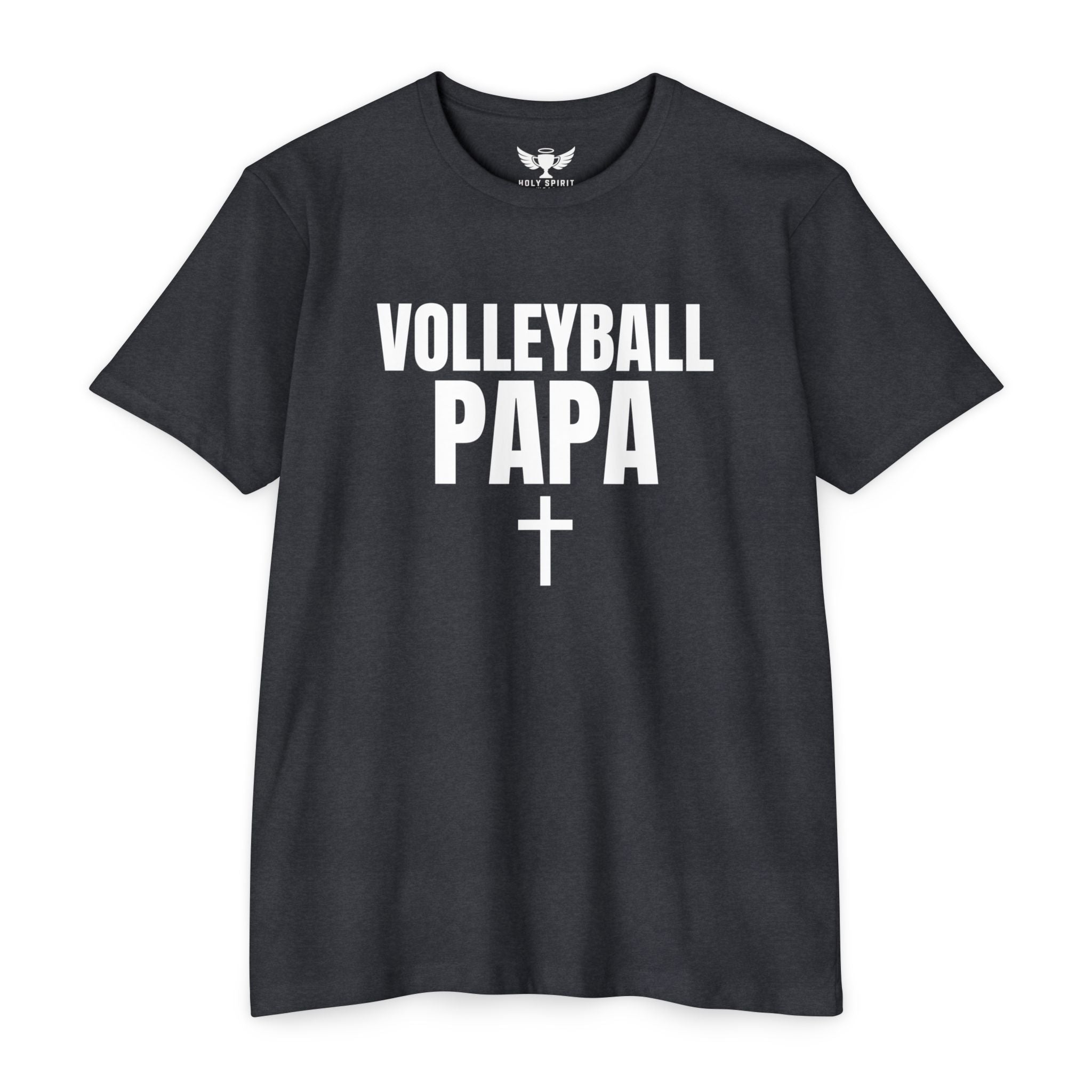 Volleyball Papa T-Shirt — Custom Back Name & Number