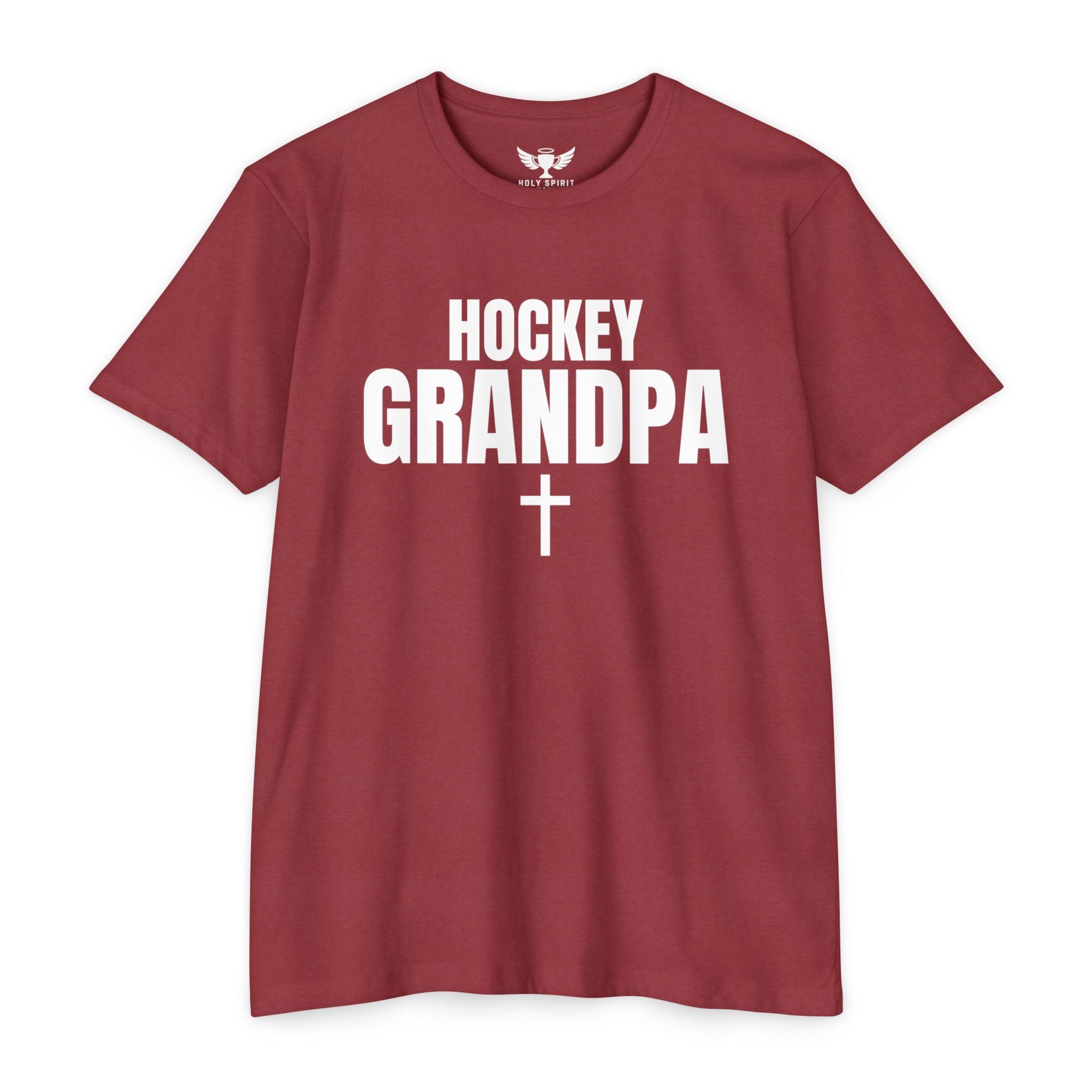 Hockey Grandpa T-Shirt — Custom Name & Number Sports Tee