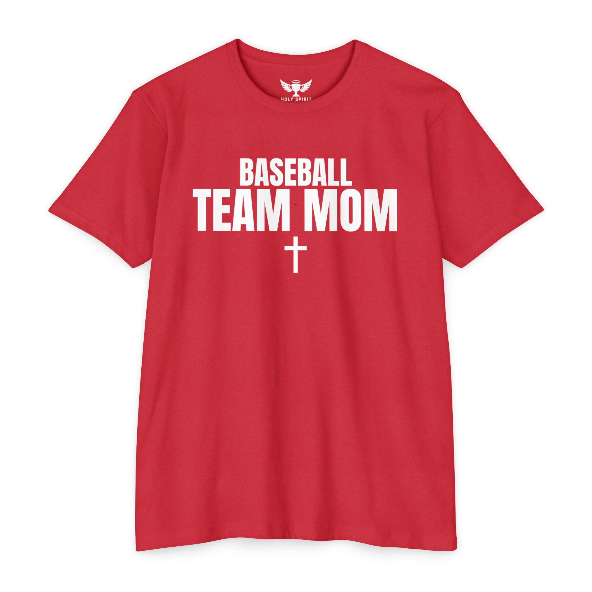 Baseball Team Mom T-Shirt — Custom Back Name & Number