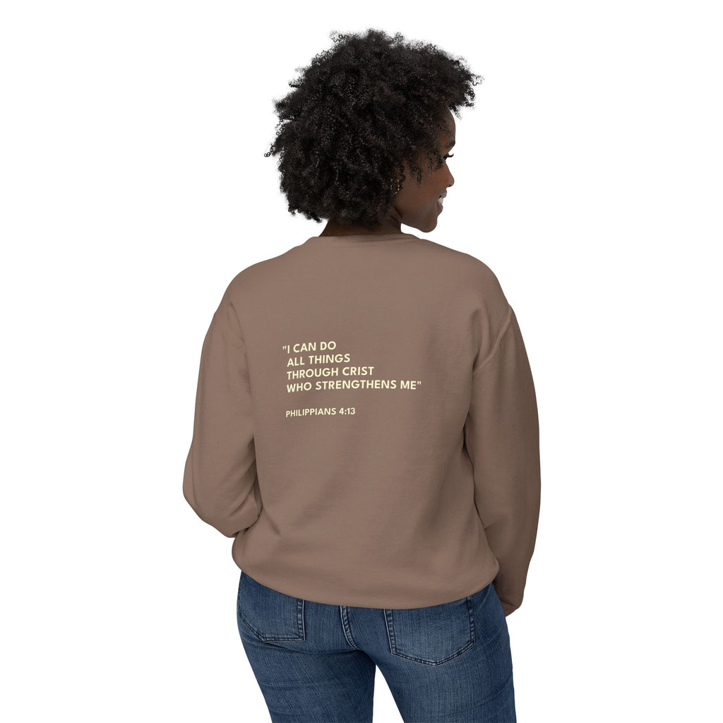 Philippians 4:13 Text Logo Crewneck Sweatshirt