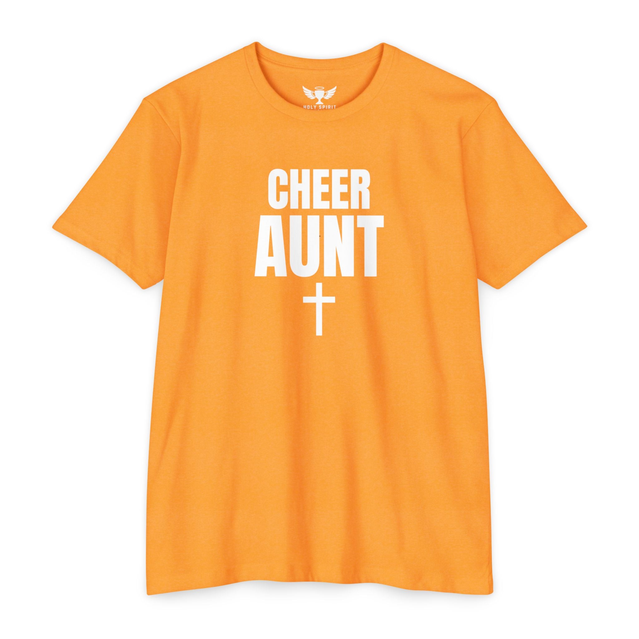 Cheer Aunt T-Shirt — Personalized Back Name & Number