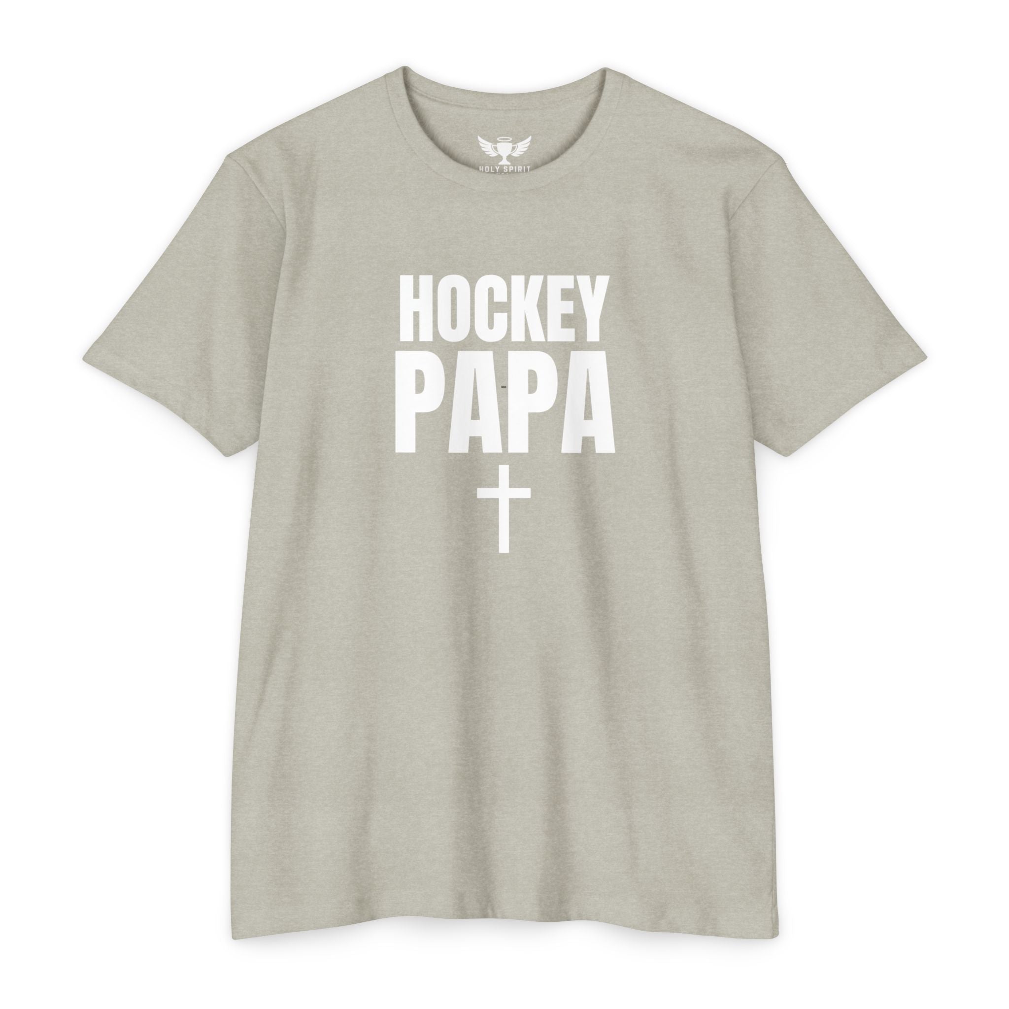 Hockey Papa T-Shirt — Custom Name & Number Sports Tee