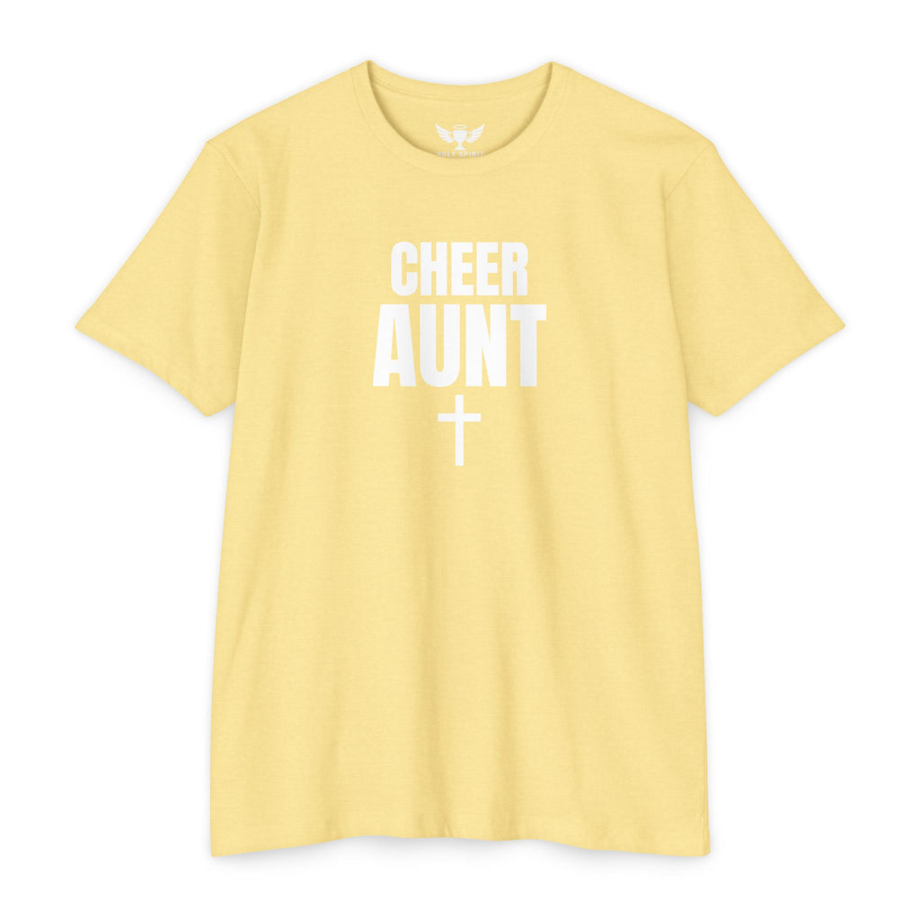 Cheer Aunt T-Shirt — Personalized Back Name & Number