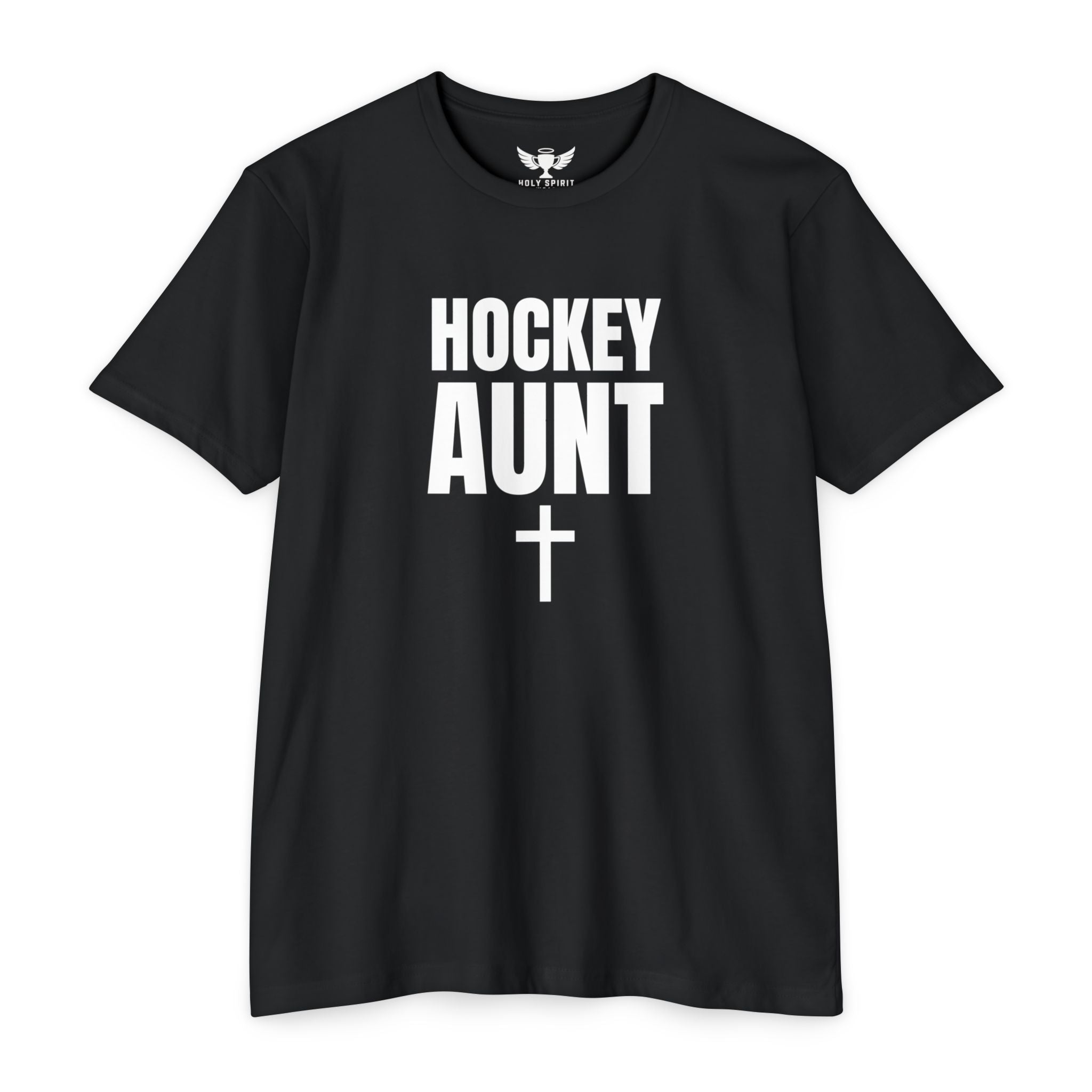 Hockey Aunt T-Shirt — Personalized Back Number Jersey with Cross